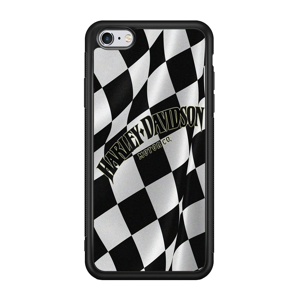 Harley Davidson Black White Flag iPhone 6 Plus | 6s Plus Case-Mobile Phone Case-Rubber Black (2D Case)-Altracase