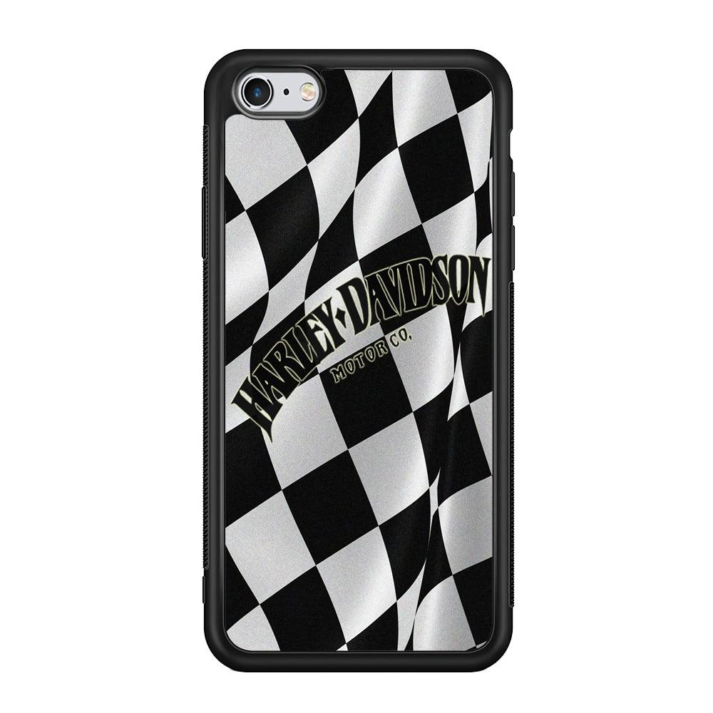 Harley Davidson Black White Flag iPhone 6 | 6s Case-Mobile Phone Case-Rubber Black (2D Case)-Altracase