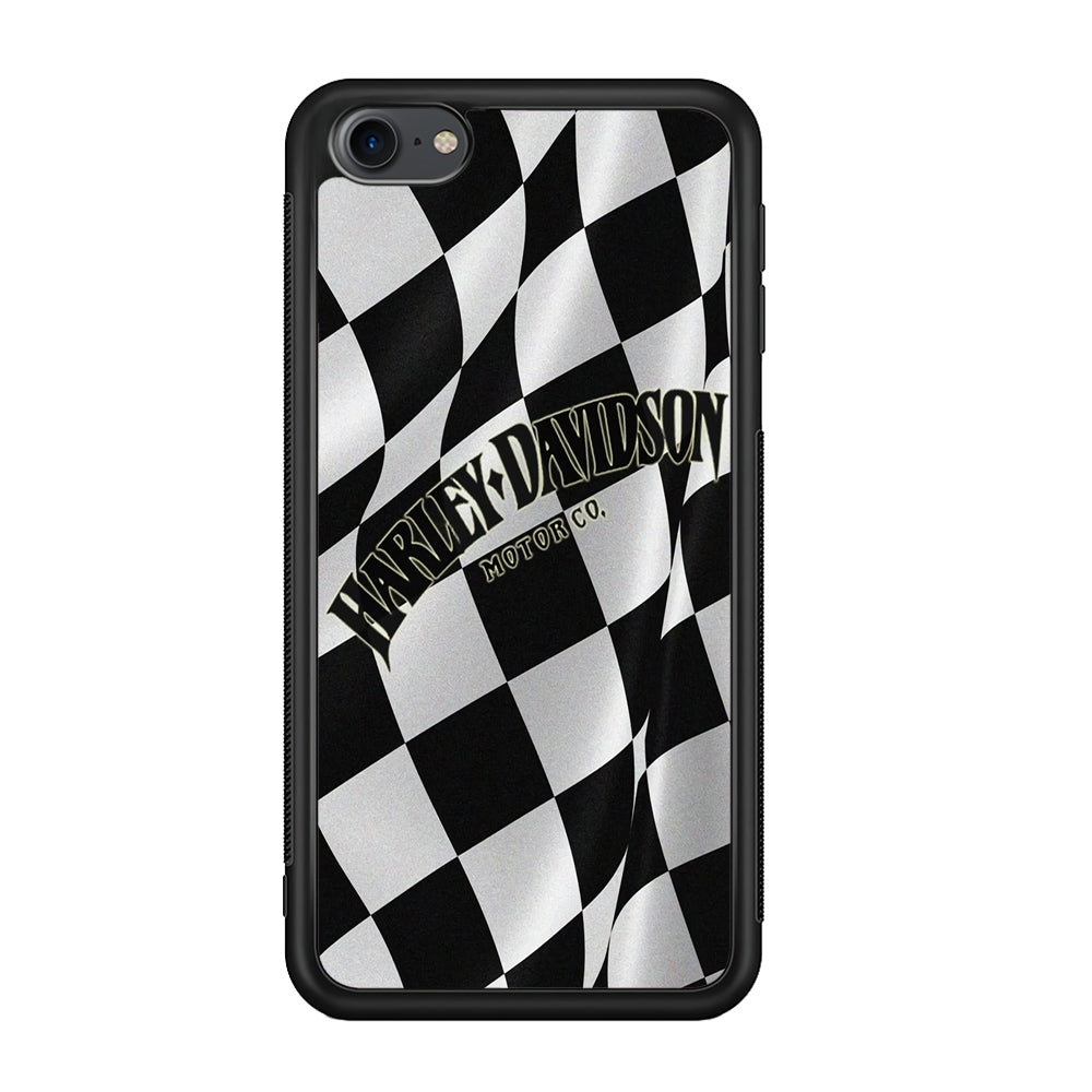 Harley Davidson Black White Flag iPod Touch 6 Case-Mobile Phone Case-Rubber Black (2D Case)-Altracase