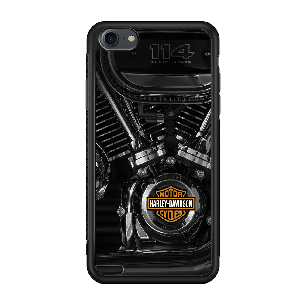 Harley Davidson Engine iPhone SE 2020 Case-Mobile Phone Case-Rubber Black (2D Case)-Altracase
