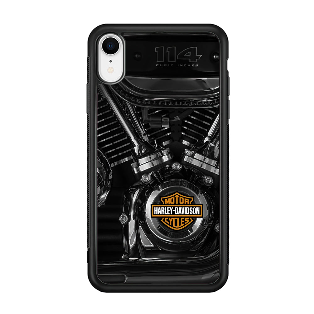Harley Davidson Engine iPhone XR Case-Mobile Phone Case-Rubber Black (2D Case)-Altracase