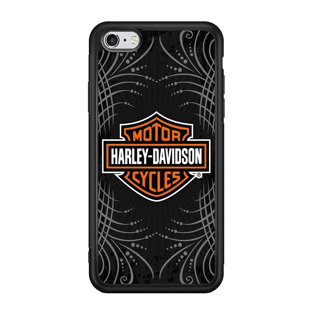Harley Davidson Grey Motif iPhone 6 Plus | 6s Plus Case-Mobile Phone Case-Rubber Black (2D Case)-Altracase