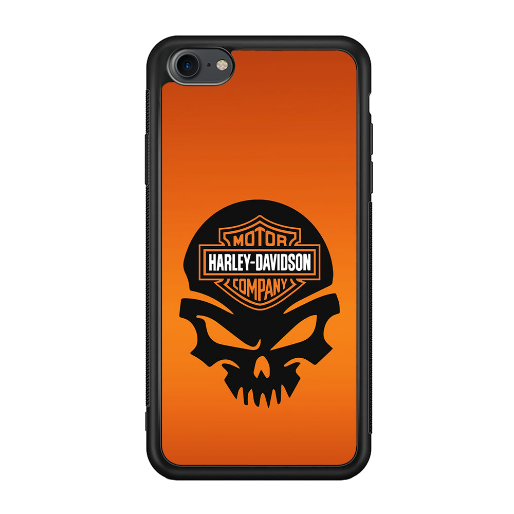 Harley Davidson Skull Logo iPhone SE 2020 Case-Mobile Phone Case-Rubber Black (2D Case)-Altracase