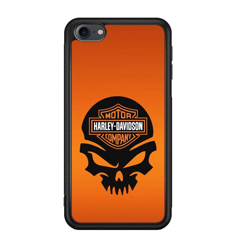 Harley Davidson Skull Logo iPod Touch 6 Case-Mobile Phone Case-Rubber Black (2D Case)-Altracase