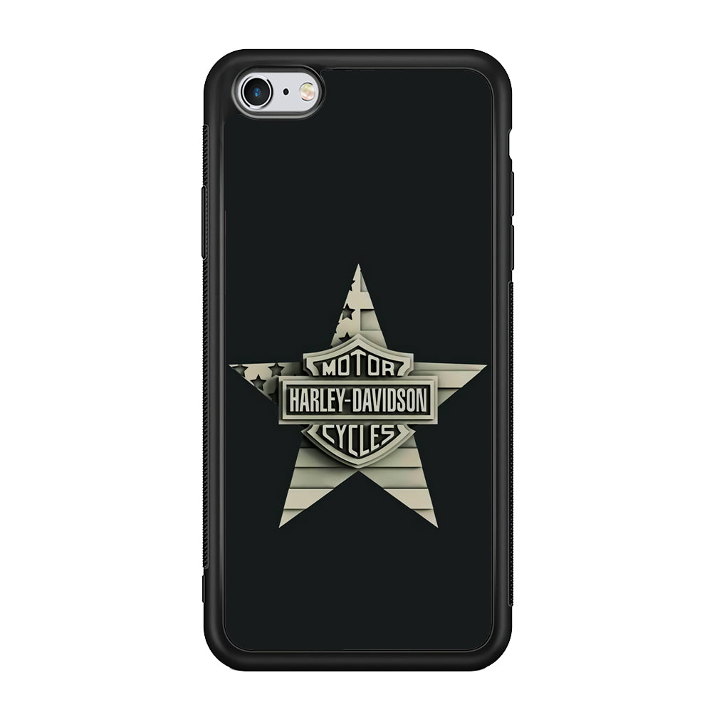 Harley Davidson Star Logo iPhone 6 Plus | 6s Plus Case-Mobile Phone Case-Rubber Black (2D Case)-Altracase