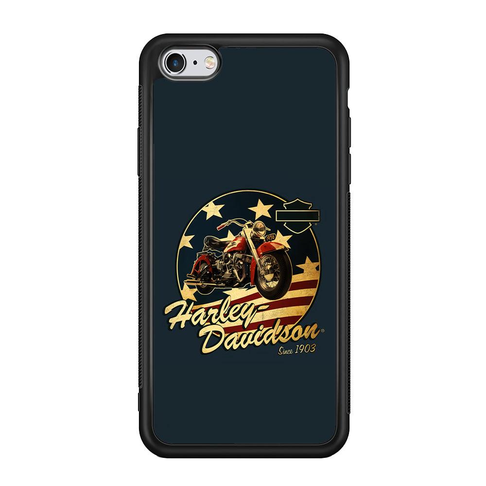 Harley Vintage Logo iPhone 6 | 6s Case-Phone Case-Rubber Black (2D Case)-Altracase
