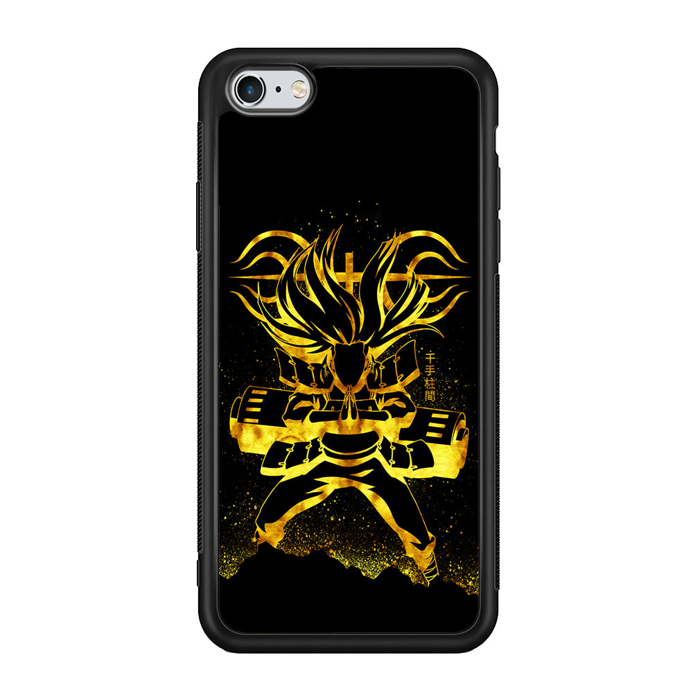 Hashirama Senju Gold iPhone 6 Plus | 6s Plus Case-Phone Case-Rubber Black (2D Case)-Altracase