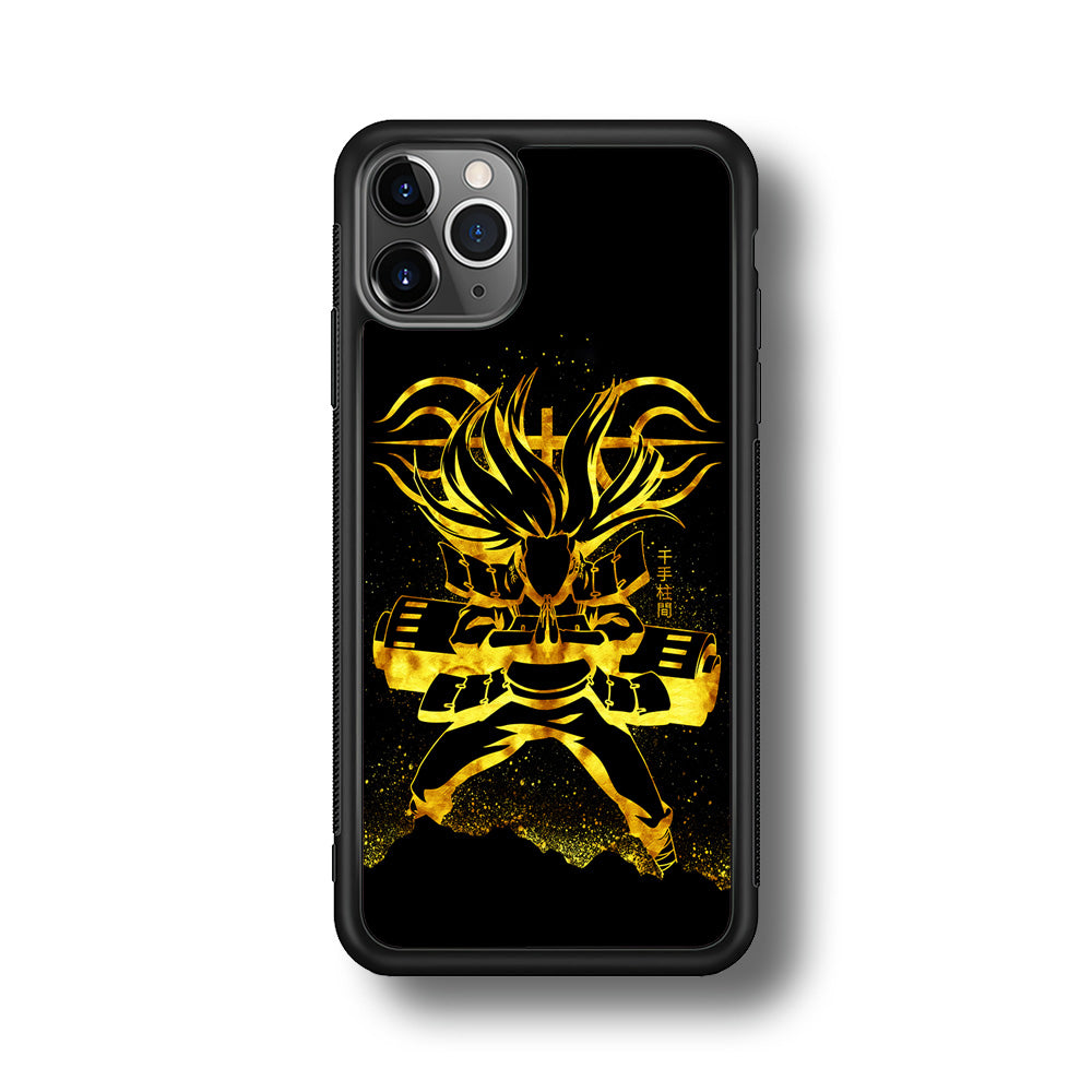 Hashirama Senju Gold iPhone 11 Pro Case-Phone Case-Rubber Black (2D Case)-Altracase