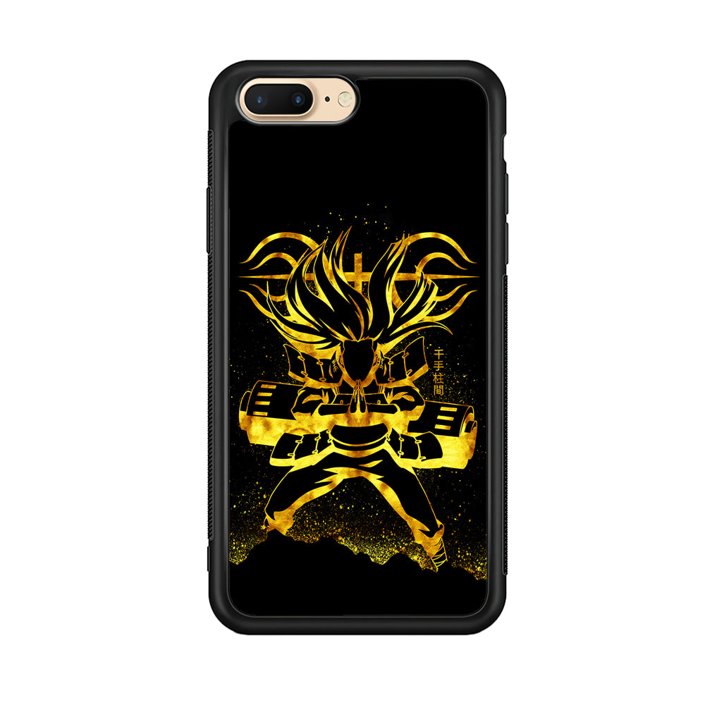 Hashirama Senju Gold iPhone 8 Plus Case-Phone Case-Rubber Black (2D Case)-Altracase