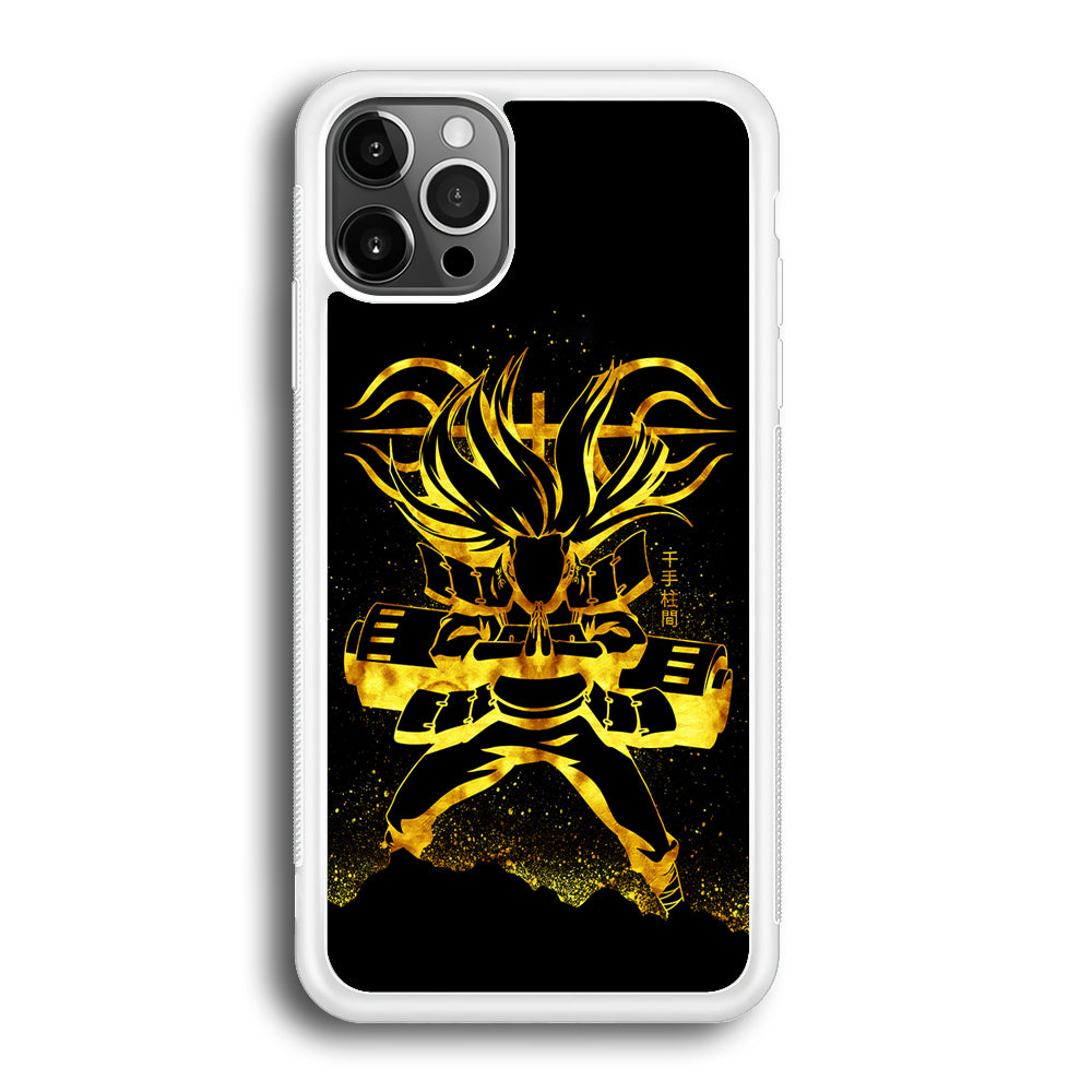 Hashirama Senju Gold iPhone 12 Pro Max Case-Phone Case-Rubber White (2D Case)-Altracase