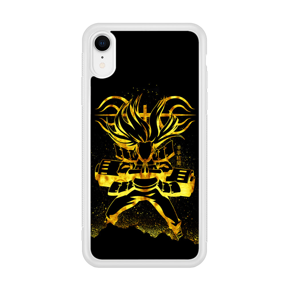 Hashirama Senju Gold iPhone XR Case-Phone Case-Rubber White (2D Case)-Altracase