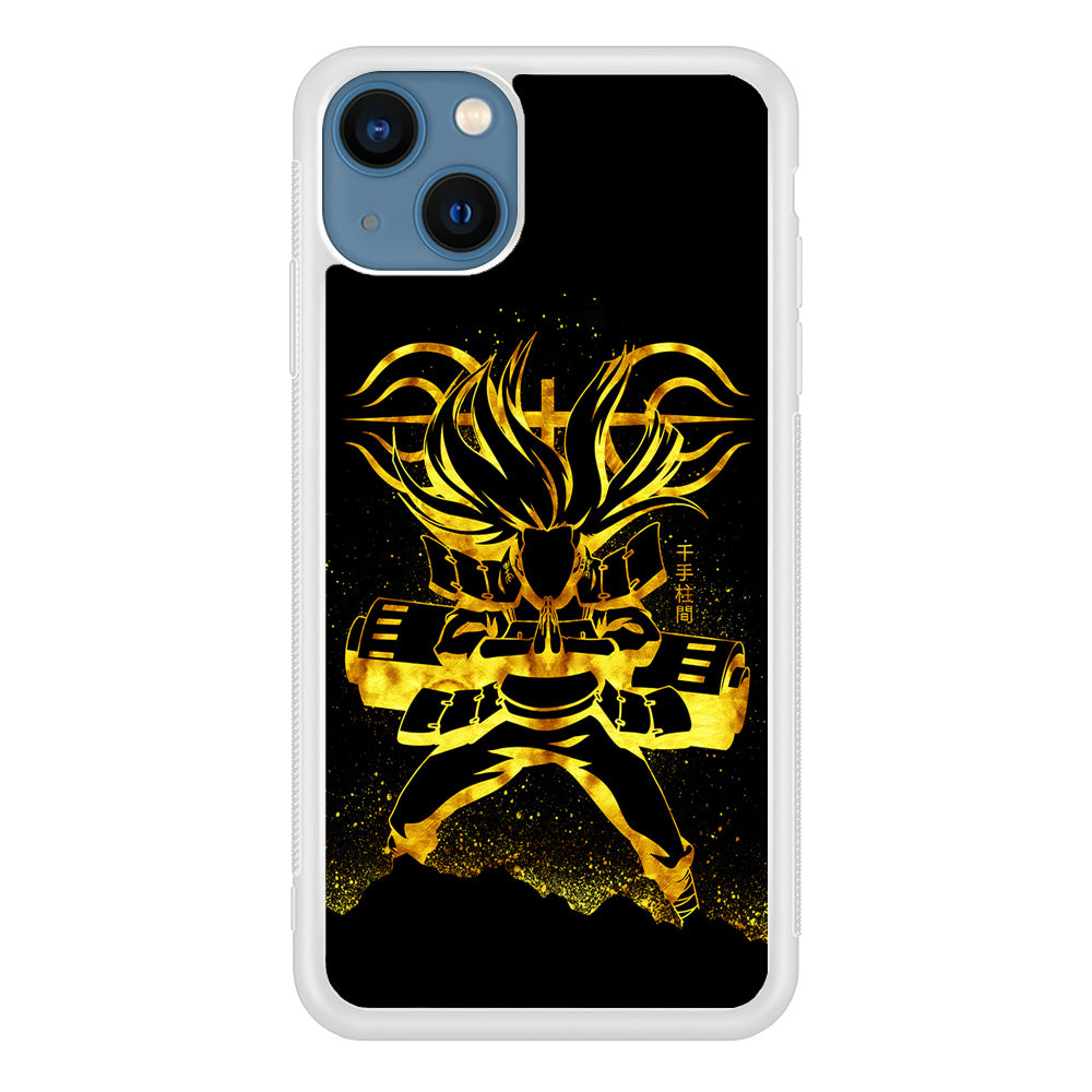 Hashirama Senju Gold iPhone 13 Case-Phone Case-Rubber White (2D Case)-Altracase