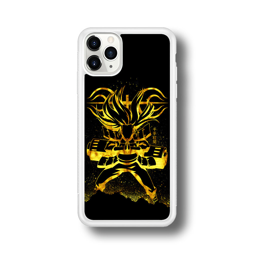 Hashirama Senju Gold iPhone 11 Pro Max Case-Phone Case-Rubber White (2D Case)-Altracase