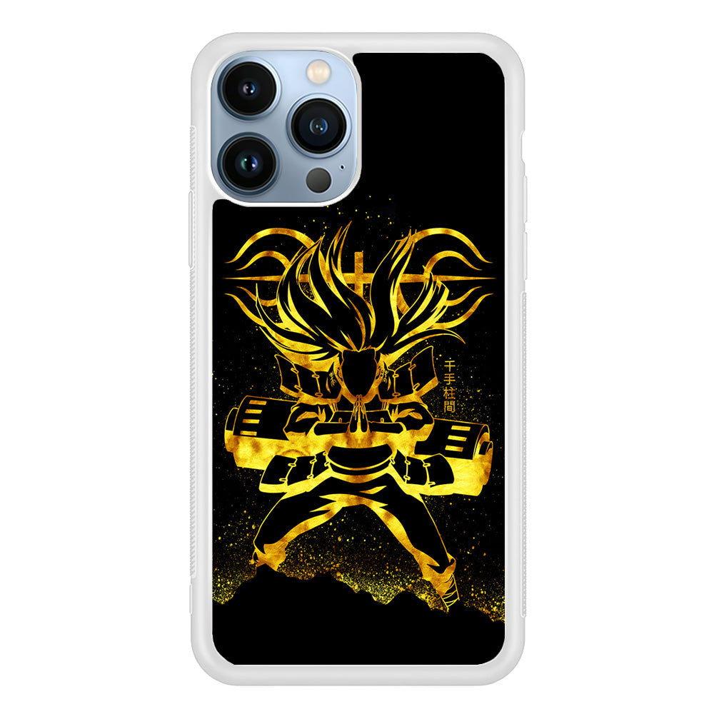 Hashirama Senju Gold iPhone 13 Pro Max Case-Phone Case-Rubber White (2D Case)-Altracase