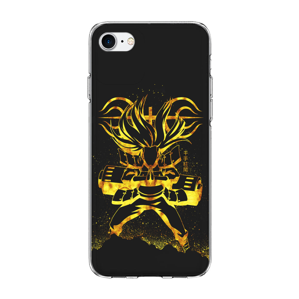 Hashirama Senju Gold iPhone 7 Case-Phone Case-Rubber Black (2D Case)-Altracase