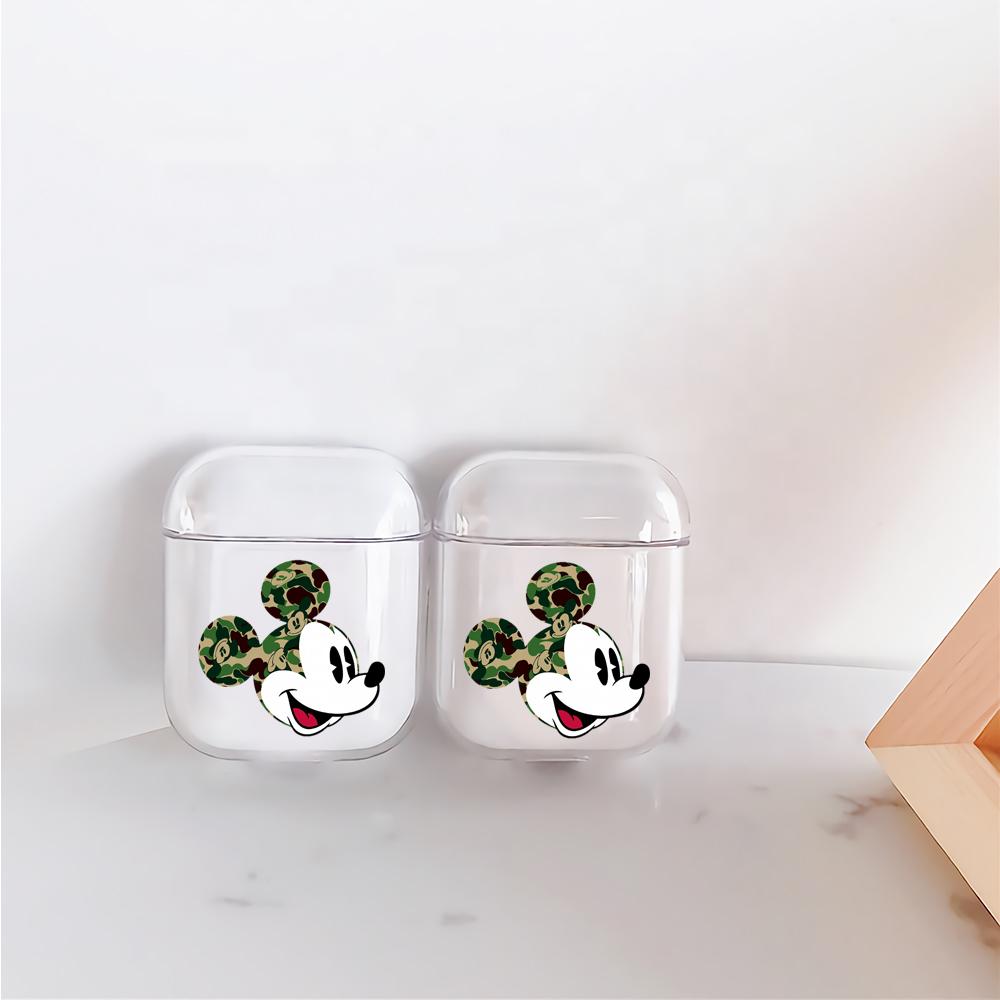 Head Mickey Mouse Camo Hard Plastic Protective Clear Case Cover For Apple Airpods-AirPod Case-Altracase