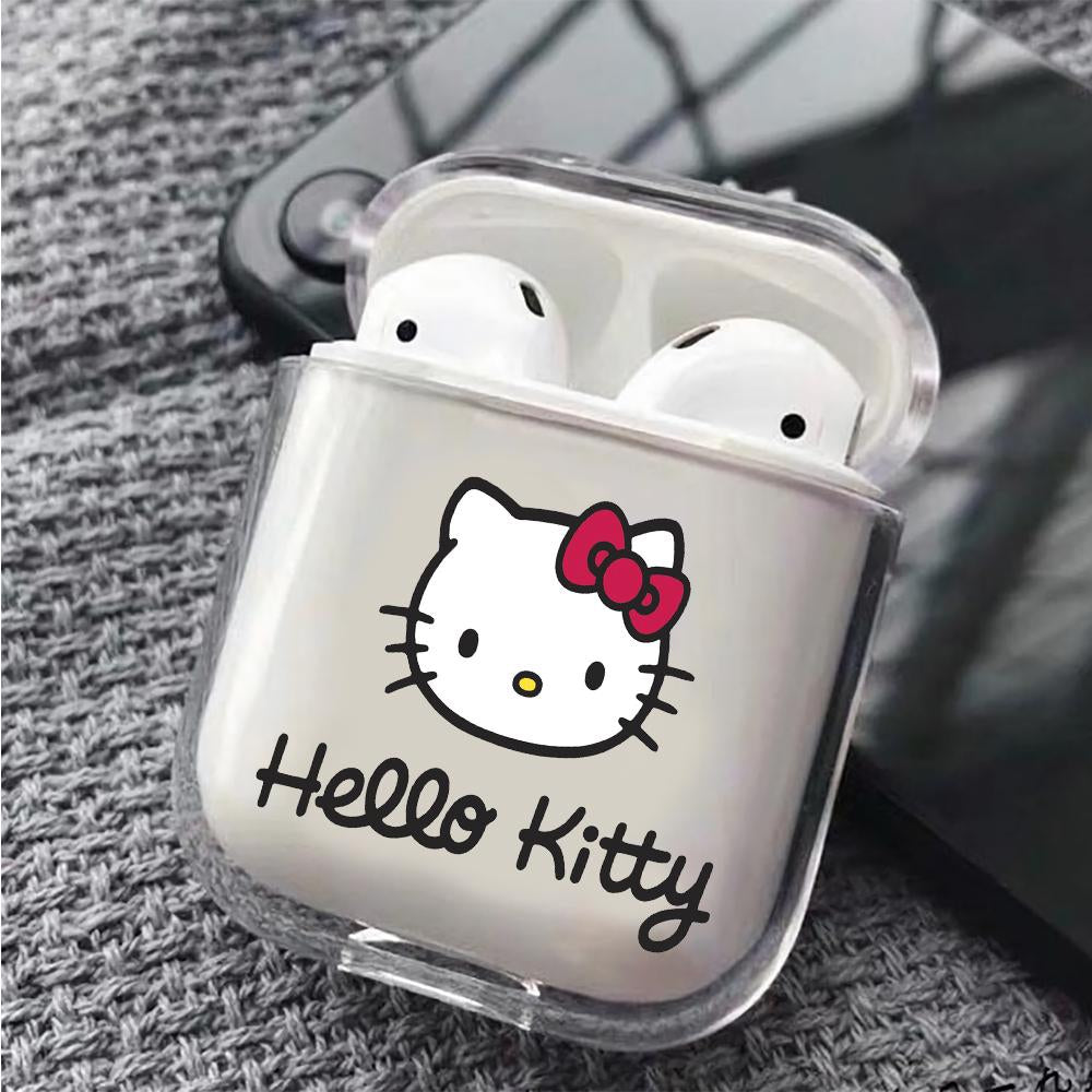 Hello Kitty Hard Plastic Protective Clear Case Cover For Apple Airpods-AirPod Case-Altracase
