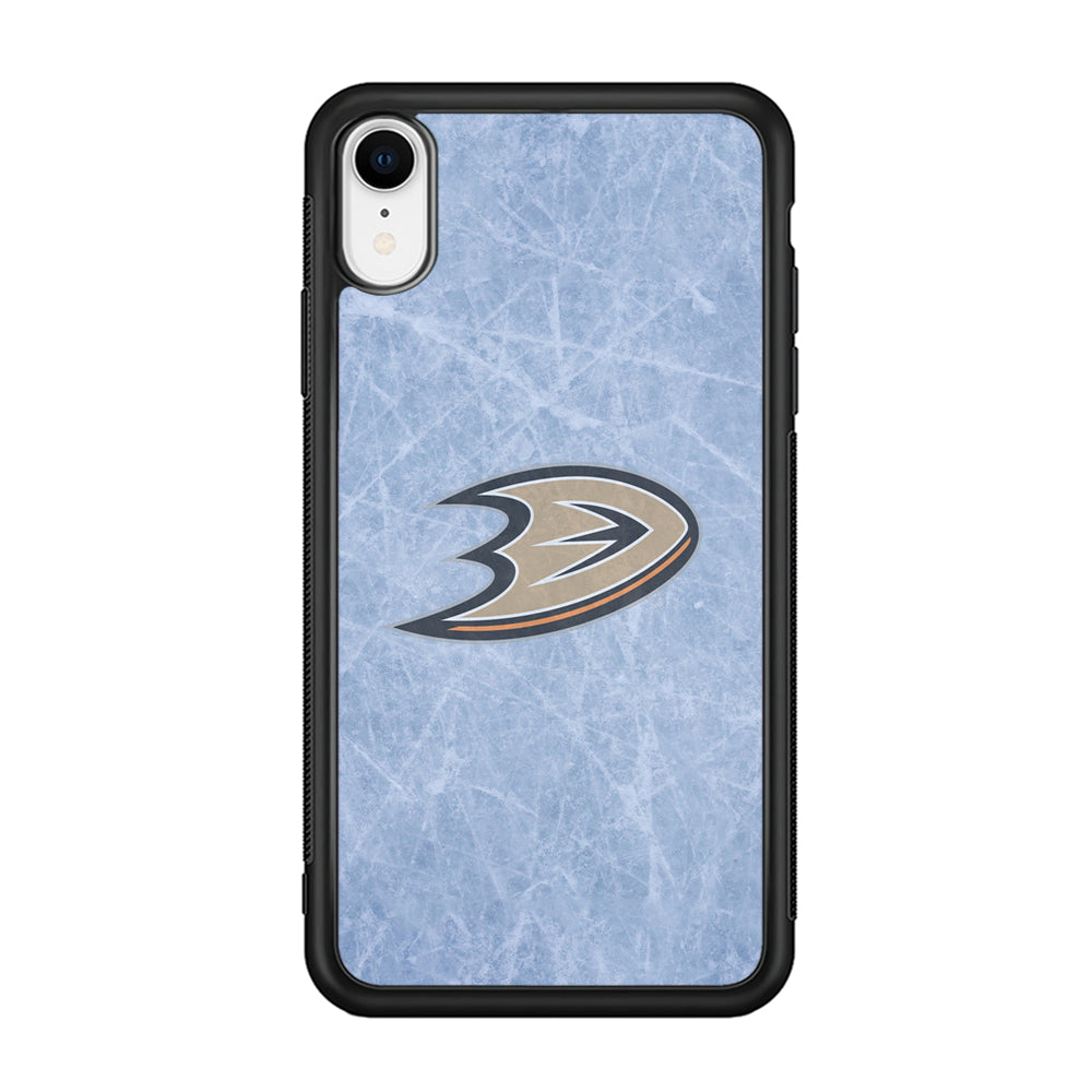 Hockey Anaheim Ducks NHL 001 iPhone XR Case-Phone Case-Rubber Black (2D Case)-Altracase