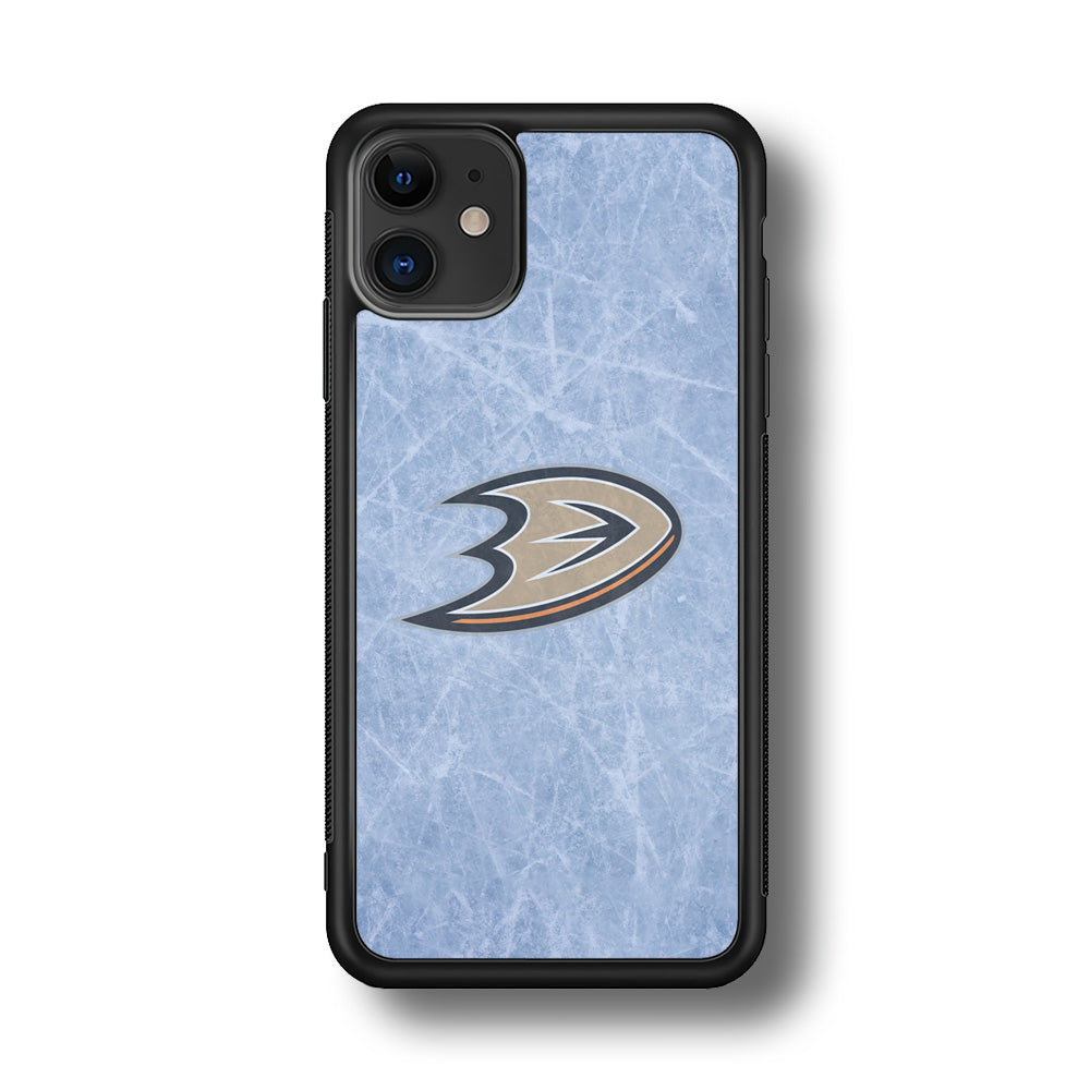 Hockey Anaheim Ducks NHL 001 iPhone 11 Case-Phone Case-Rubber Black (2D Case)-Altracase