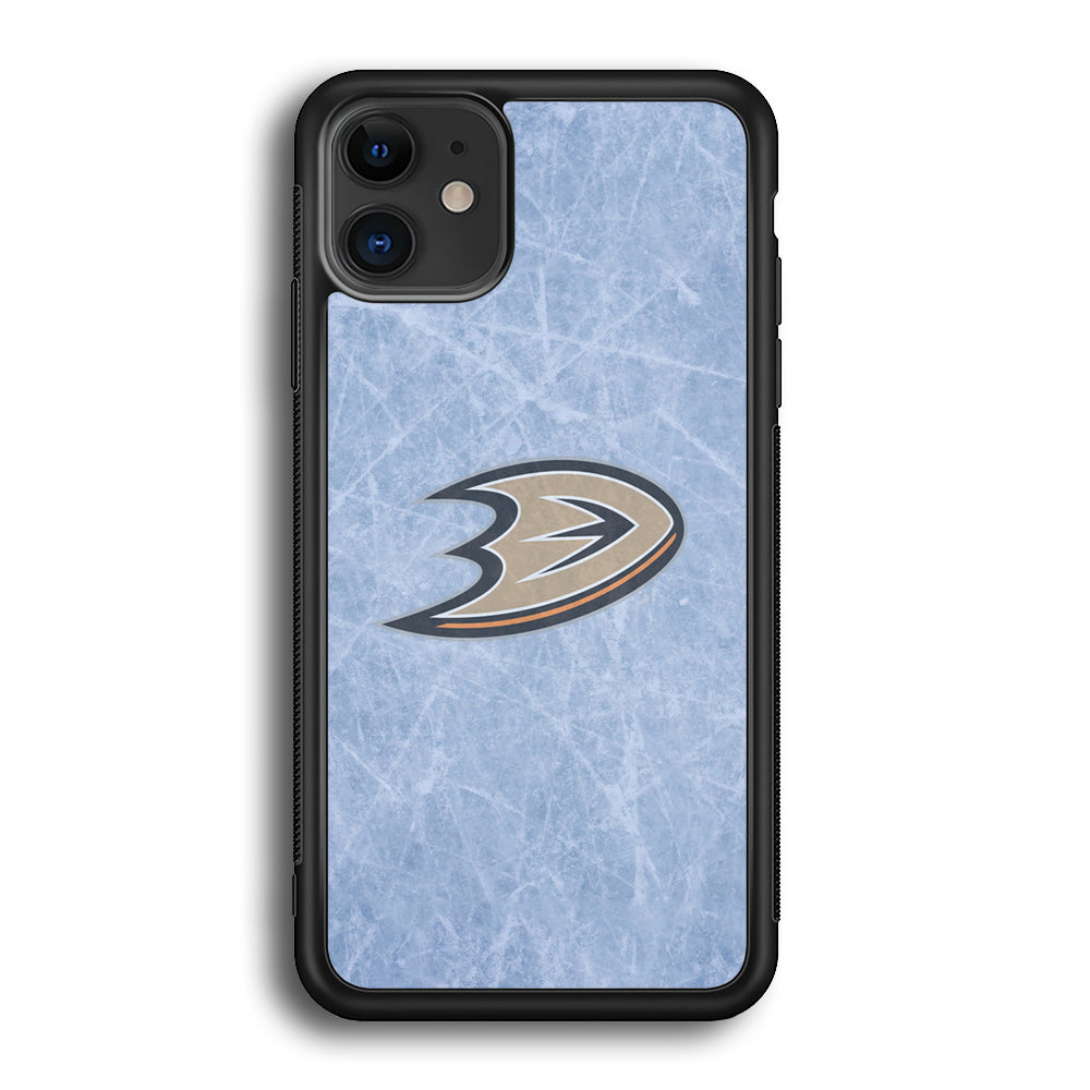 Hockey Anaheim Ducks NHL 001 iPhone 12 Case-Phone Case-Rubber Black (2D Case)-Altracase