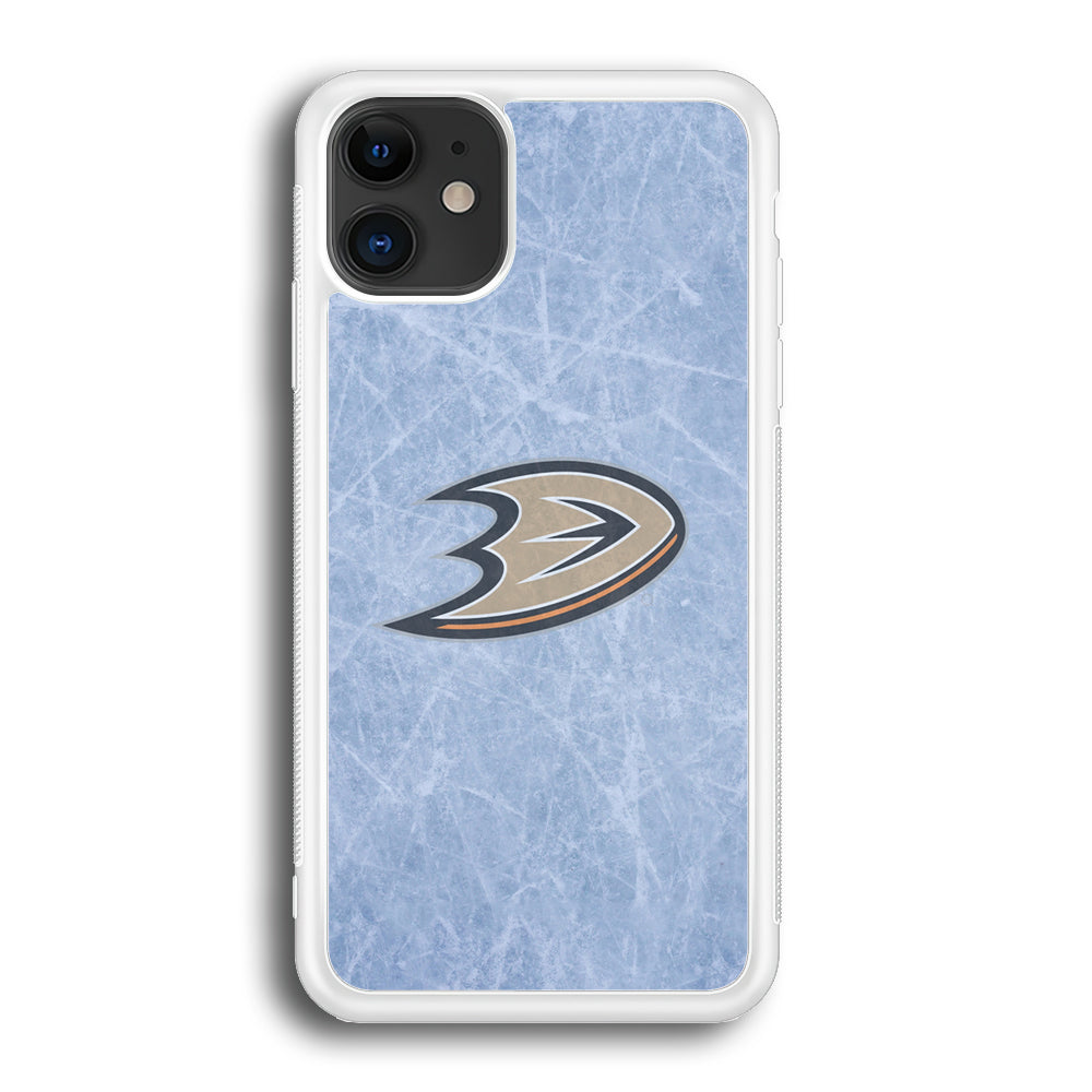 Hockey Anaheim Ducks NHL 001 iPhone 12 Case-Phone Case-Rubber White (2D Case)-Altracase