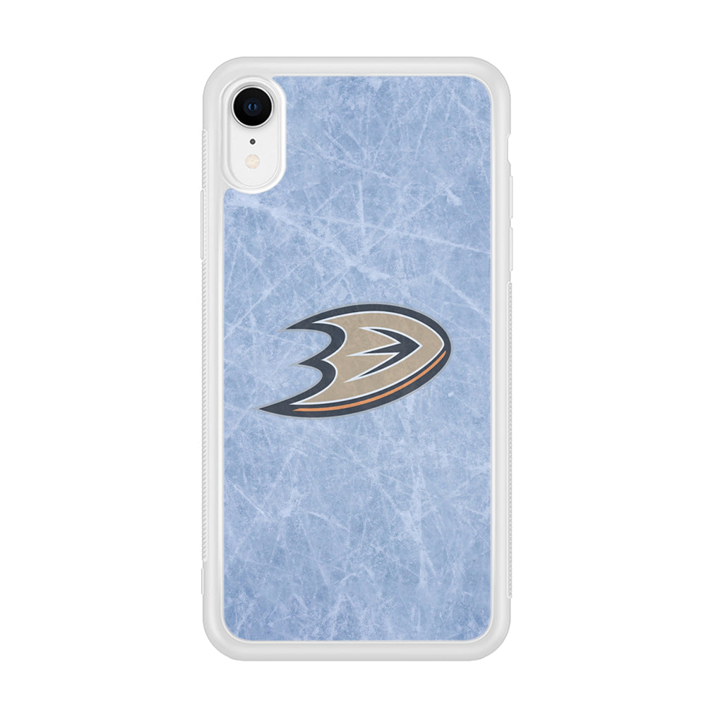 Hockey Anaheim Ducks NHL 001 iPhone XR Case-Phone Case-Rubber White (2D Case)-Altracase
