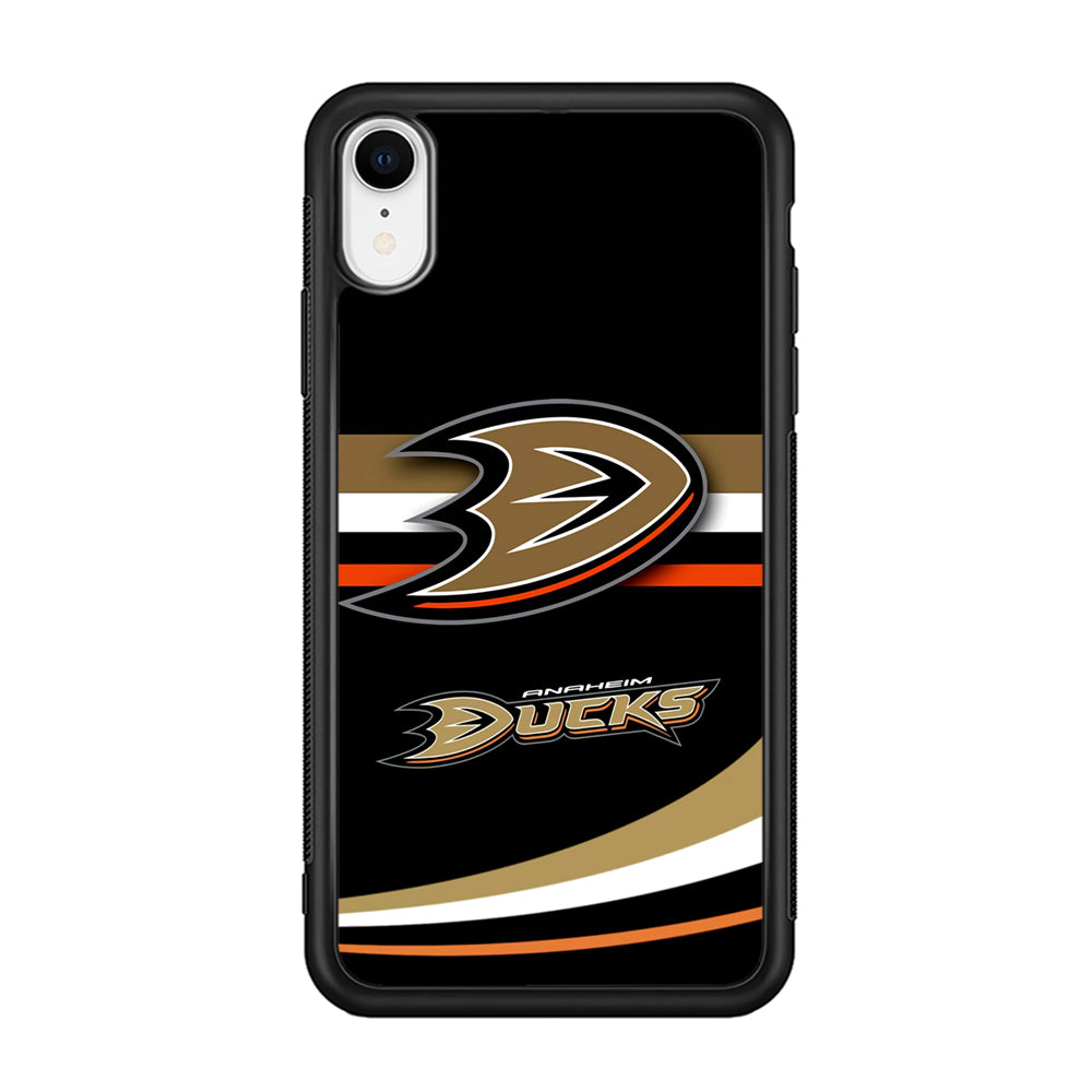 Hockey Anaheim Ducks NHL 002 iPhone XR Case-Phone Case-Rubber Black (2D Case)-Altracase
