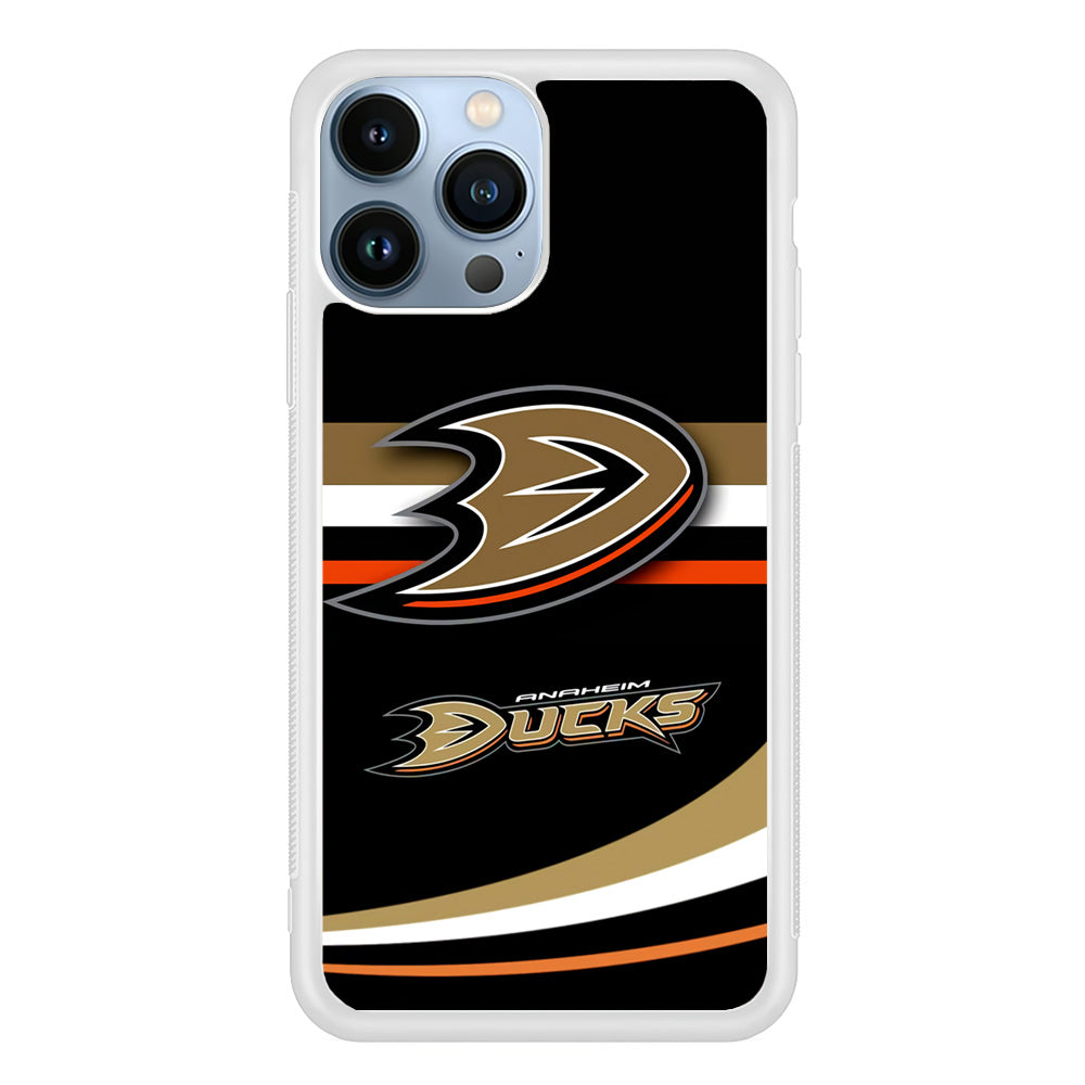 Hockey Anaheim Ducks NHL 002 iPhone 15 Pro Case-Phone Case-Rubber White (2D Case)-Altracase