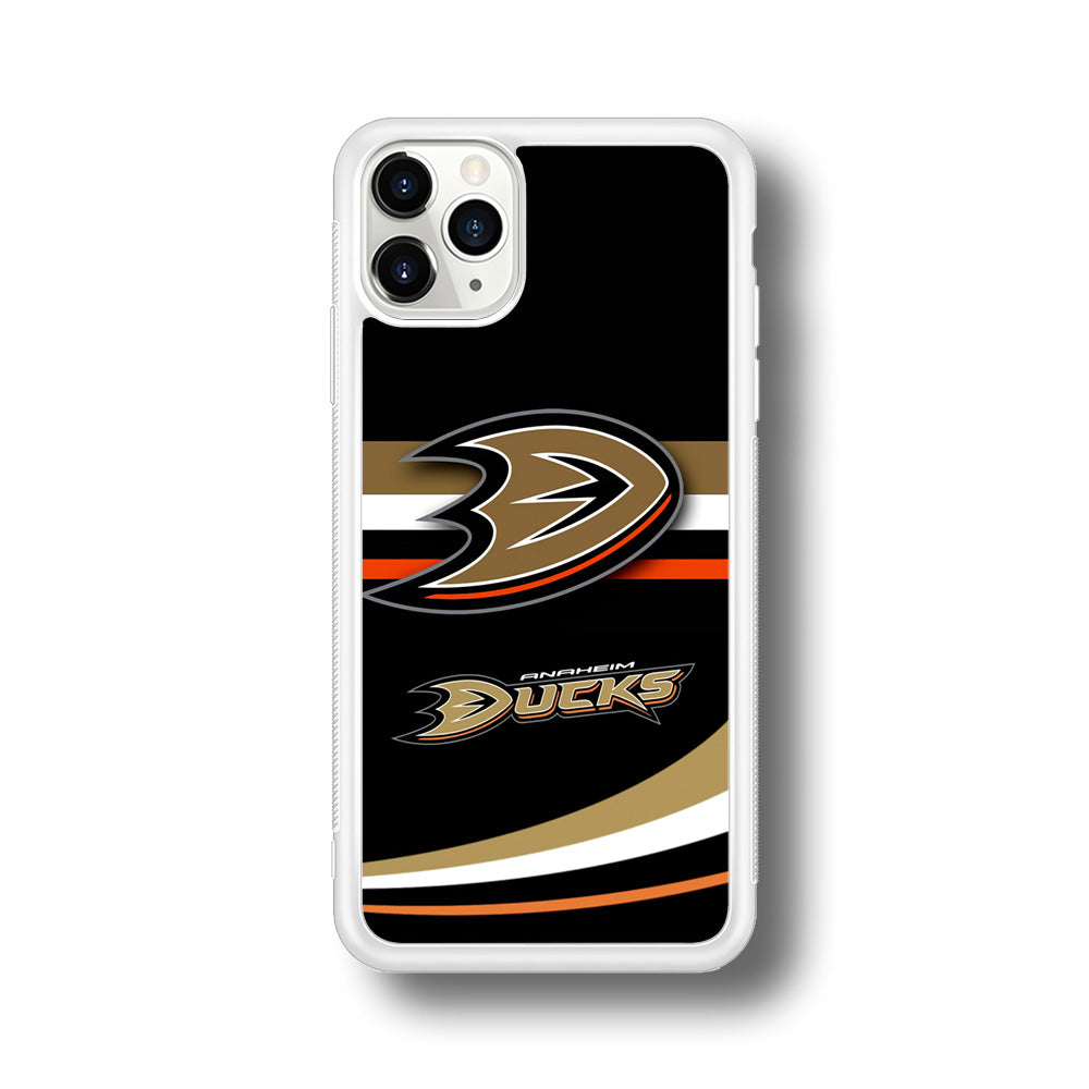 Hockey Anaheim Ducks NHL 002 iPhone 11 Pro Max Case-Phone Case-Rubber White (2D Case)-Altracase