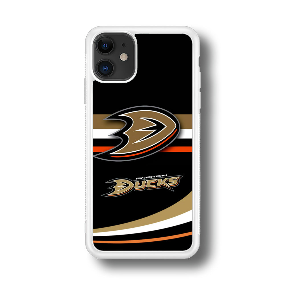 Hockey Anaheim Ducks NHL 002 iPhone 11 Case-Phone Case-Rubber White (2D Case)-Altracase
