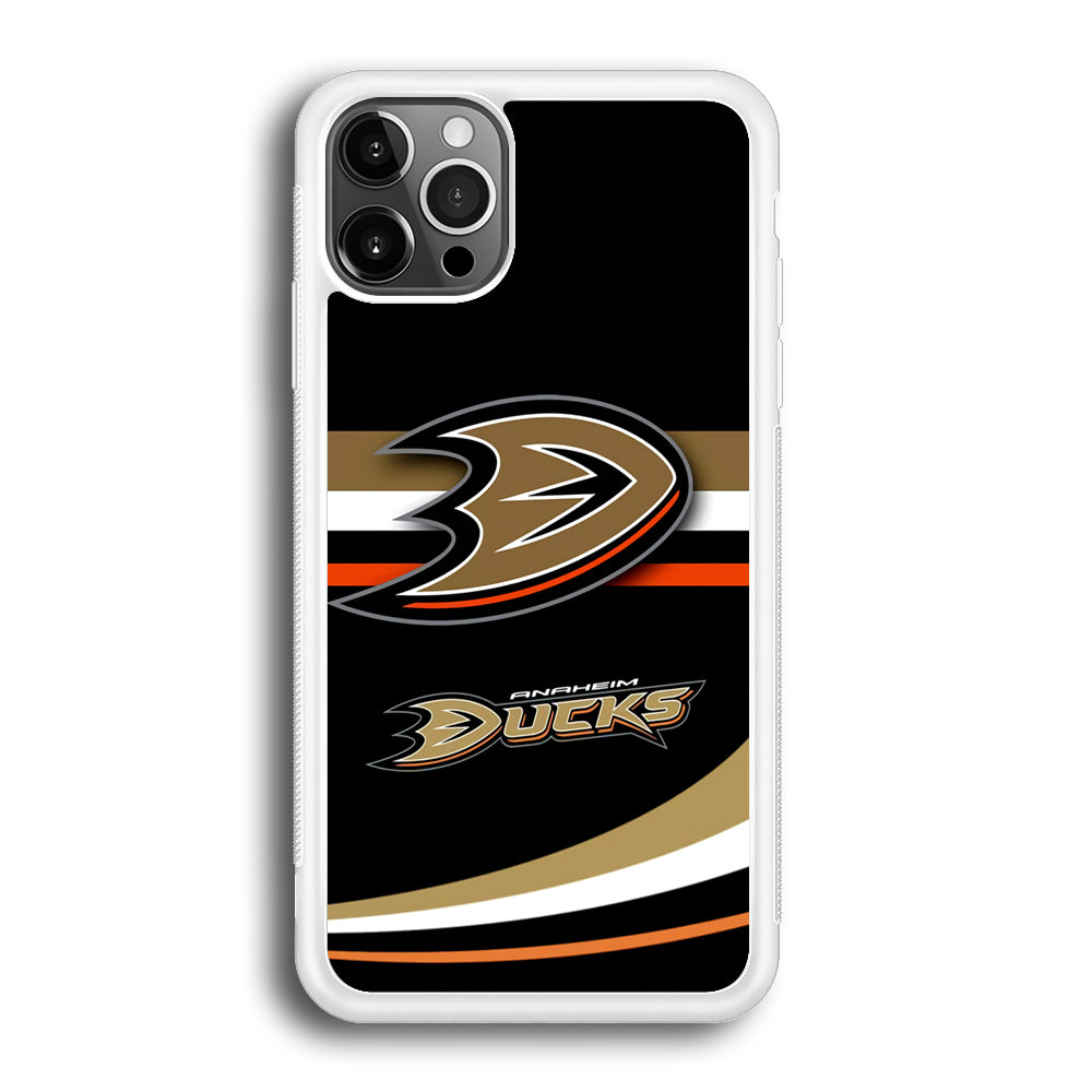 Hockey Anaheim Ducks NHL 002 iPhone 12 Pro Max Case-Phone Case-Rubber White (2D Case)-Altracase