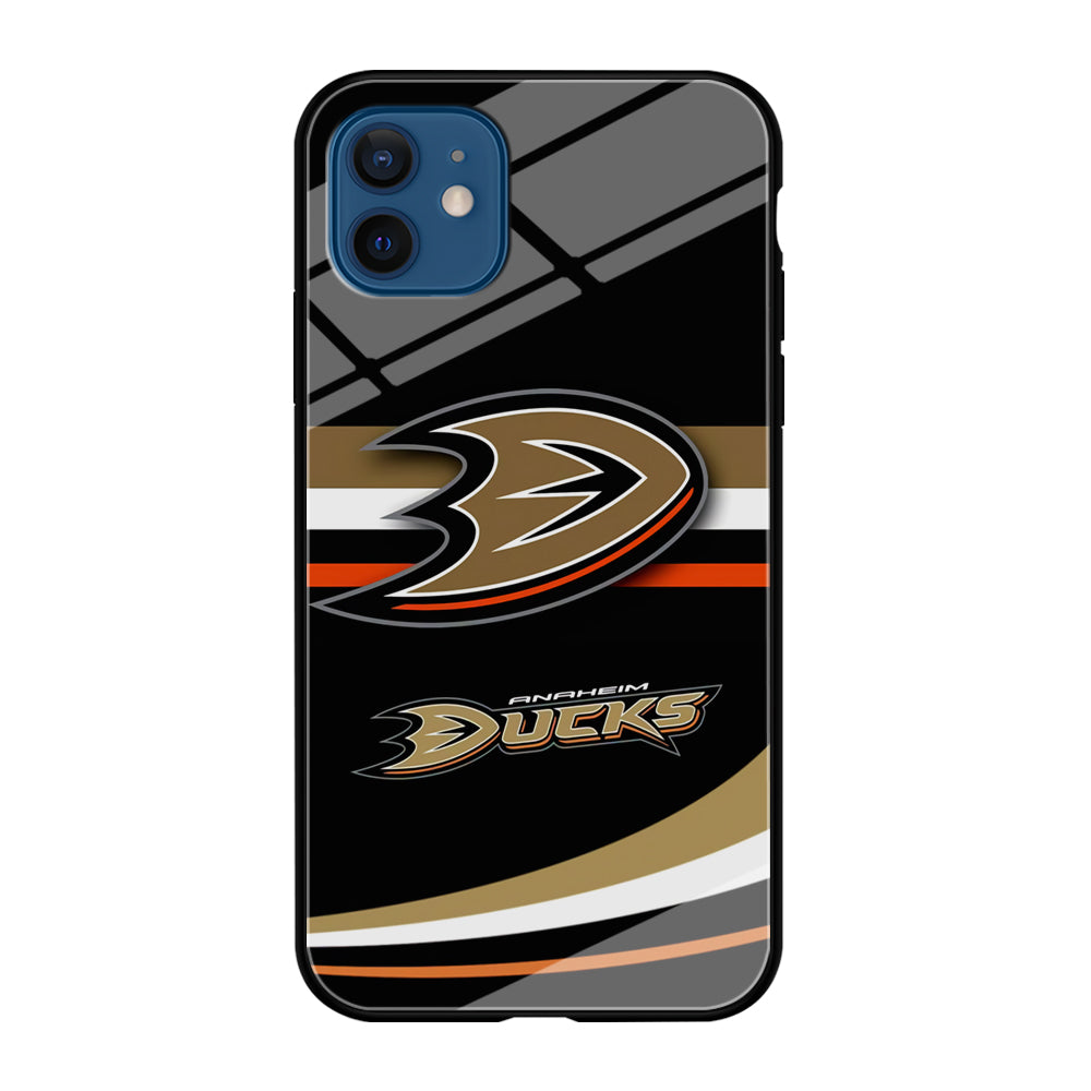 Hockey Anaheim Ducks NHL 002 iPhone 12 Case-Phone Case-Tempered Glass Case-Altracase