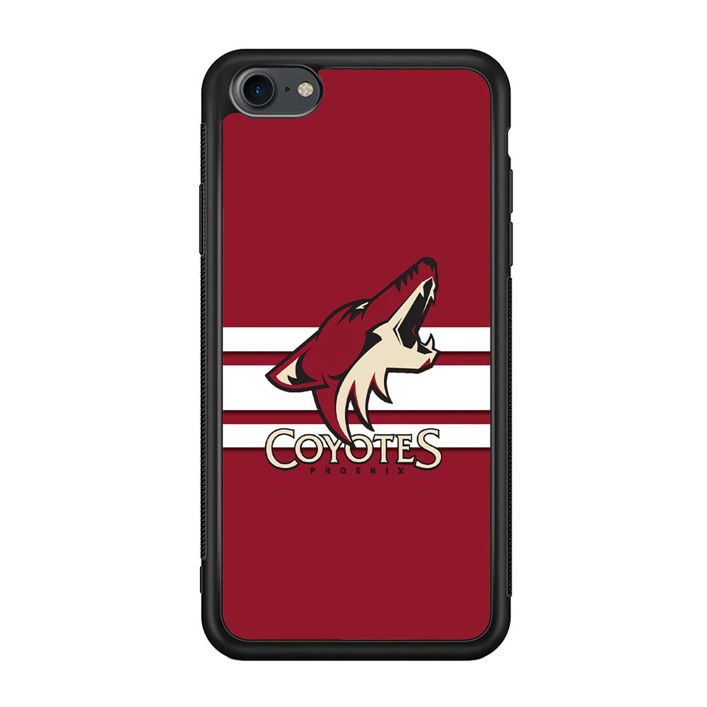 Hockey Arizona Coyotes NHL 001 iPhone 7 Case-Phone Case-Rubber Black (2D Case)-Altracase