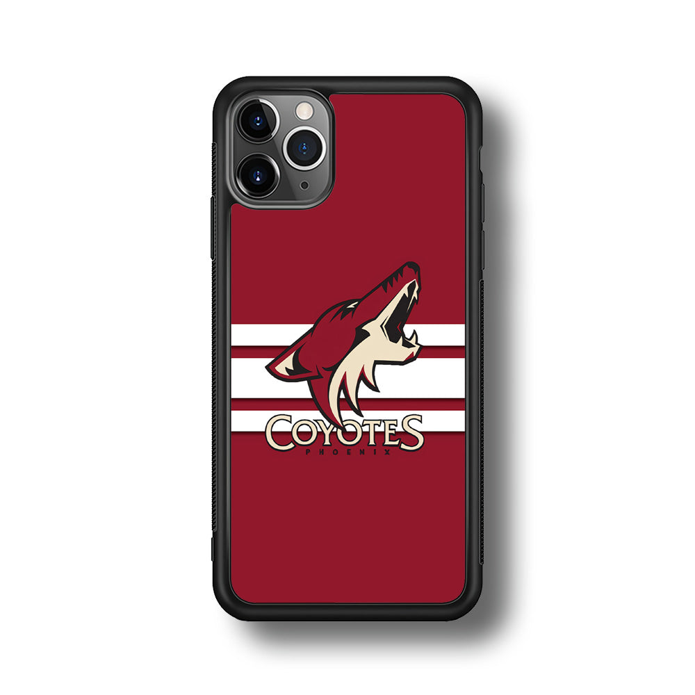 Hockey Arizona Coyotes NHL 001 iPhone 11 Pro Max Case-Phone Case-Rubber Black (2D Case)-Altracase