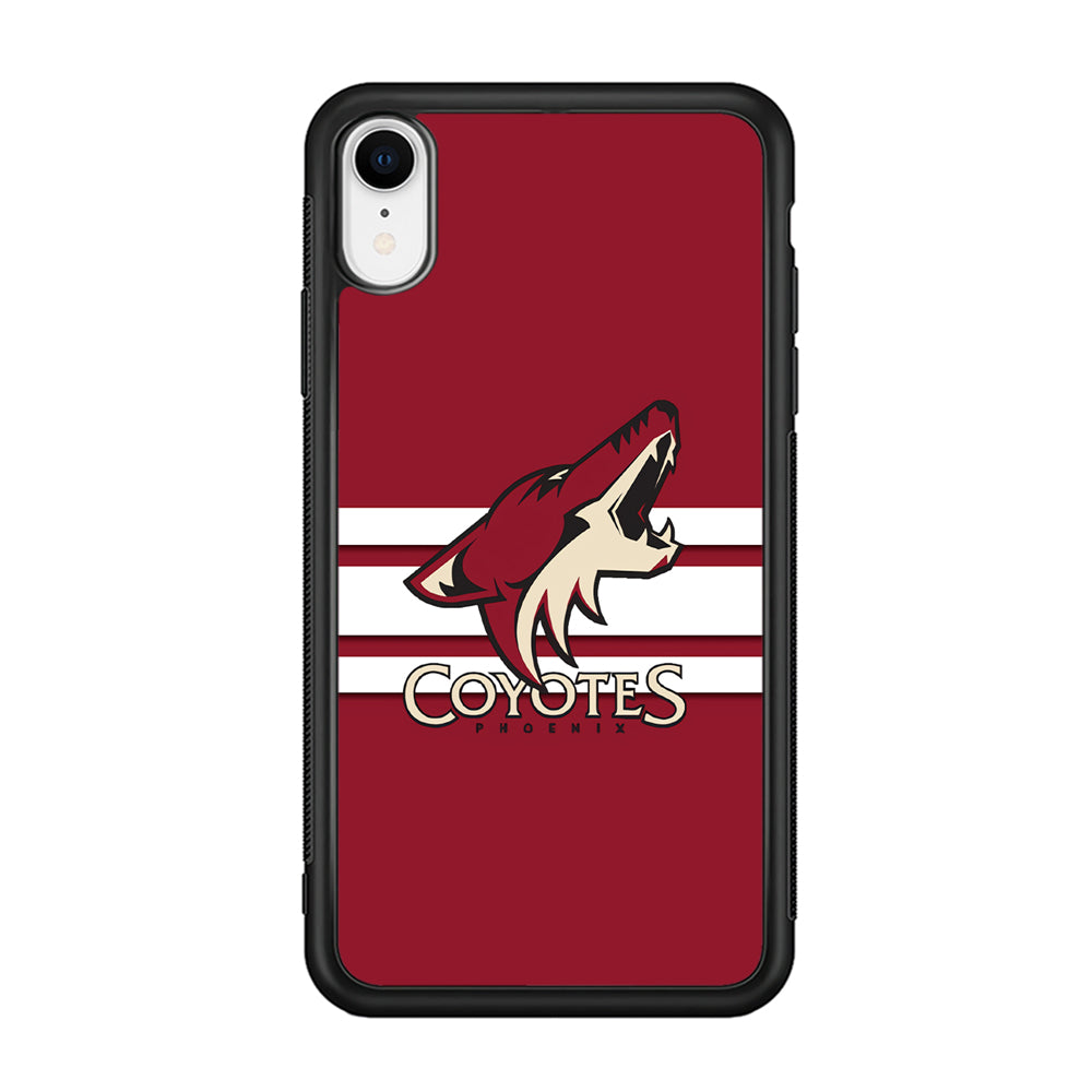 Hockey Arizona Coyotes NHL 001 iPhone XR Case-Phone Case-Rubber Black (2D Case)-Altracase