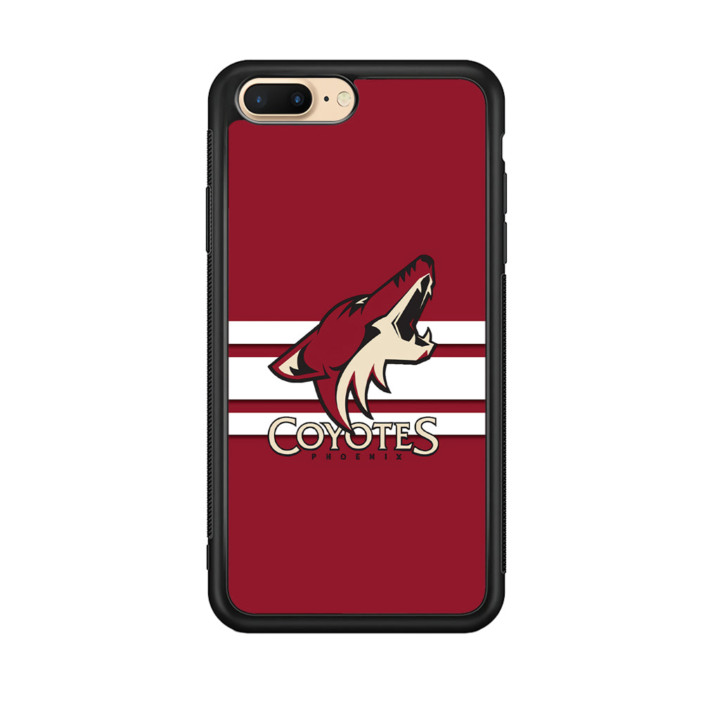 Hockey Arizona Coyotes NHL 001 iPhone 7 Plus Case-Phone Case-Rubber Black (2D Case)-Altracase