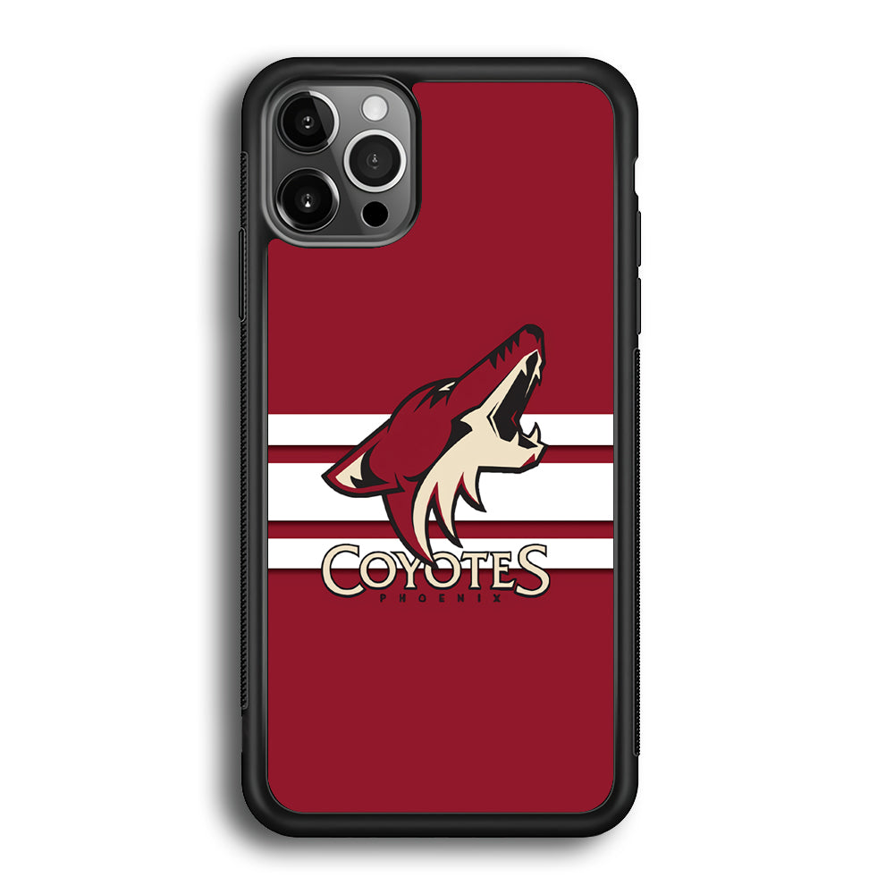 Hockey Arizona Coyotes NHL 001 iPhone 12 Pro Max Case-Phone Case-Rubber Black (2D Case)-Altracase