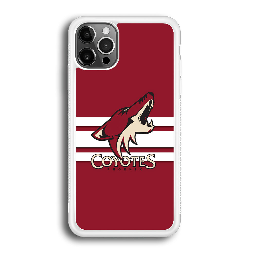 Hockey Arizona Coyotes NHL 001 iPhone 12 Pro Max Case-Phone Case-Rubber White (2D Case)-Altracase