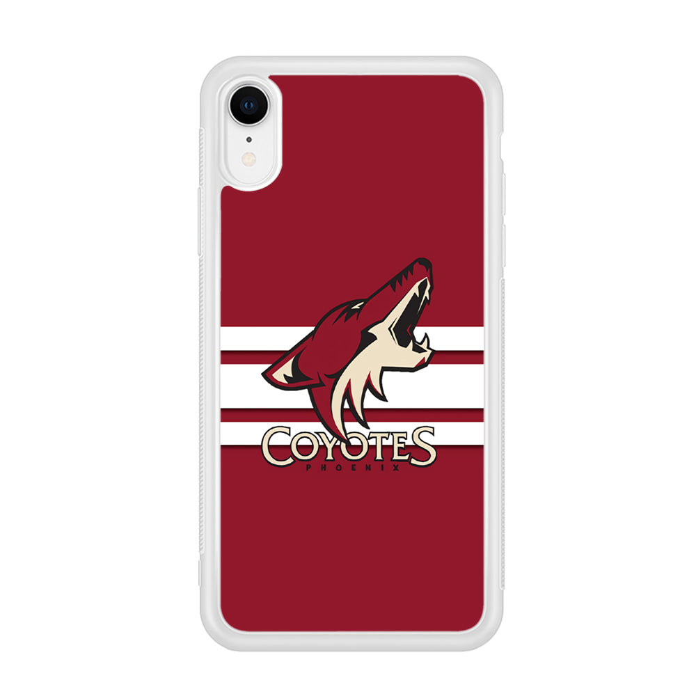 Hockey Arizona Coyotes NHL 001 iPhone XR Case-Phone Case-Rubber White (2D Case)-Altracase
