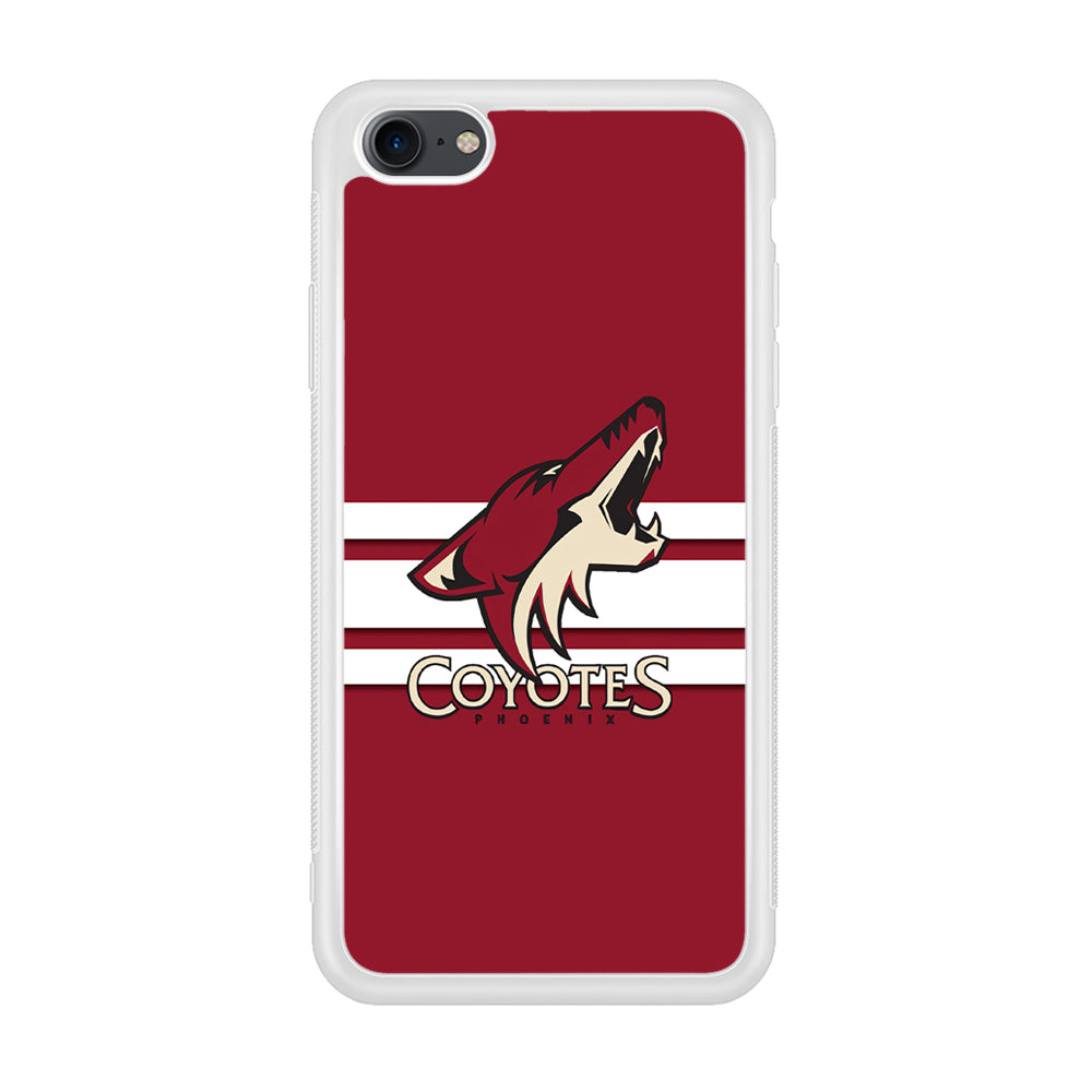 Hockey Arizona Coyotes NHL 001 iPhone 7 Case-Phone Case-Rubber White (2D Case)-Altracase