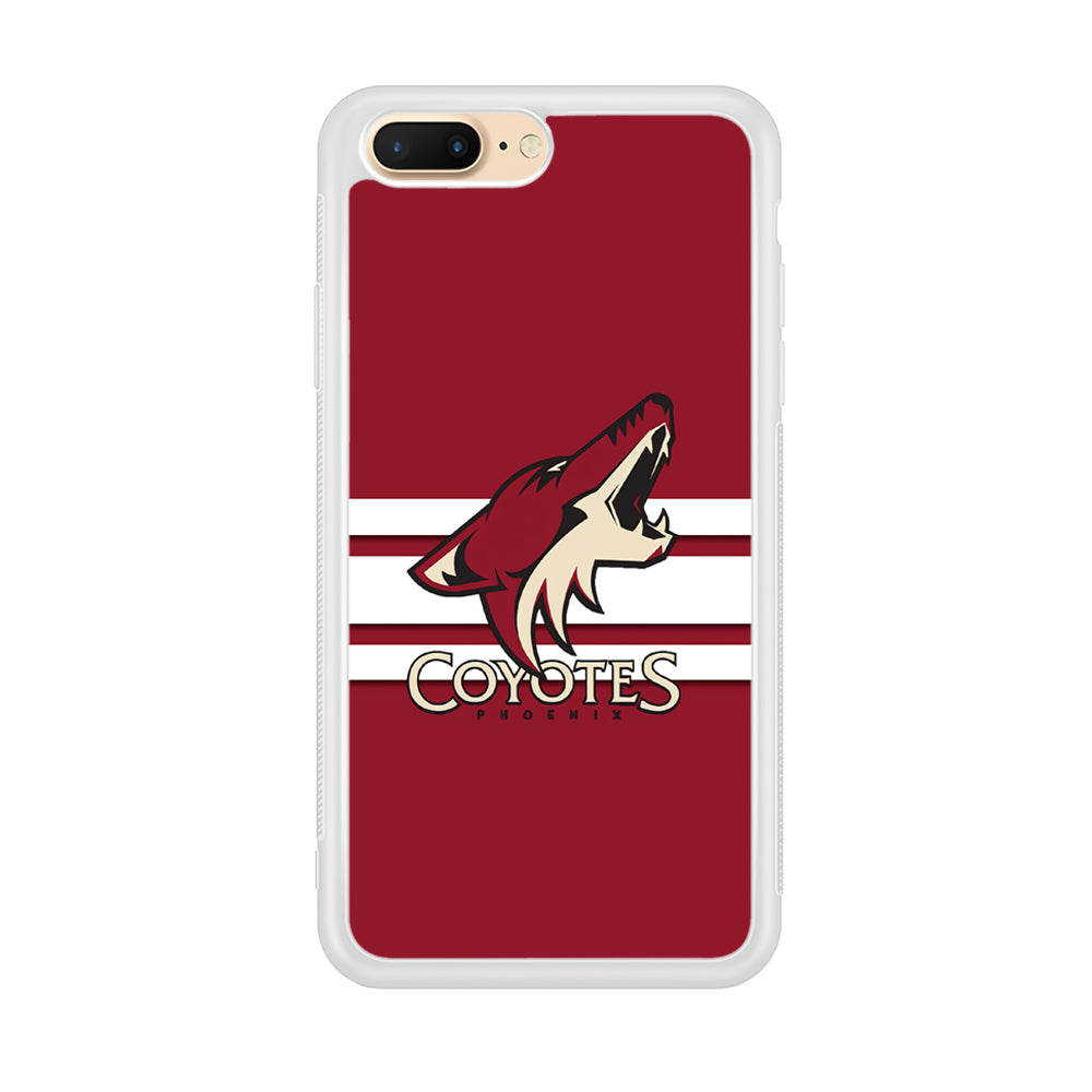 Hockey Arizona Coyotes NHL 001 iPhone 7 Plus Case-Phone Case-Rubber White (2D Case)-Altracase