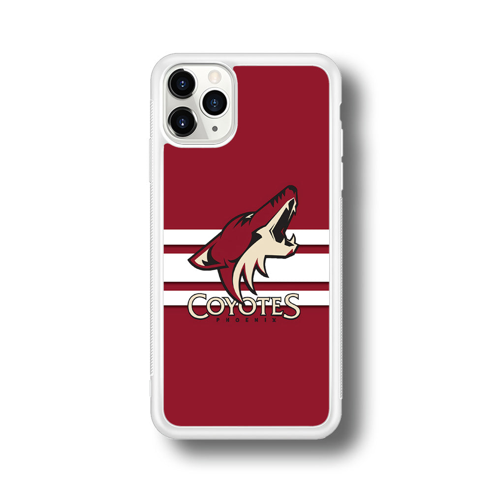 Hockey Arizona Coyotes NHL 001 iPhone 11 Pro Max Case-Phone Case-Rubber White (2D Case)-Altracase