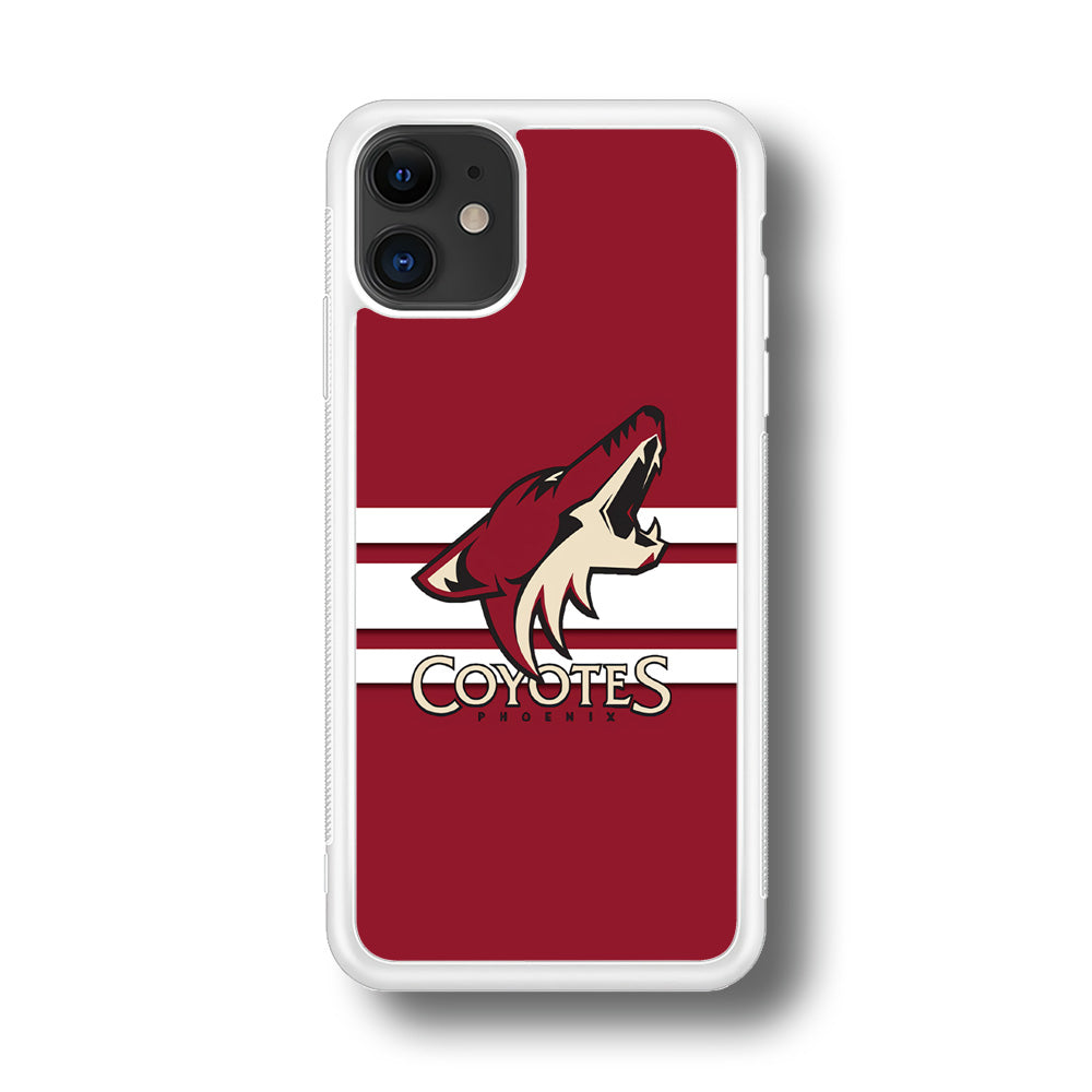 Hockey Arizona Coyotes NHL 001 iPhone 11 Case-Phone Case-Rubber White (2D Case)-Altracase