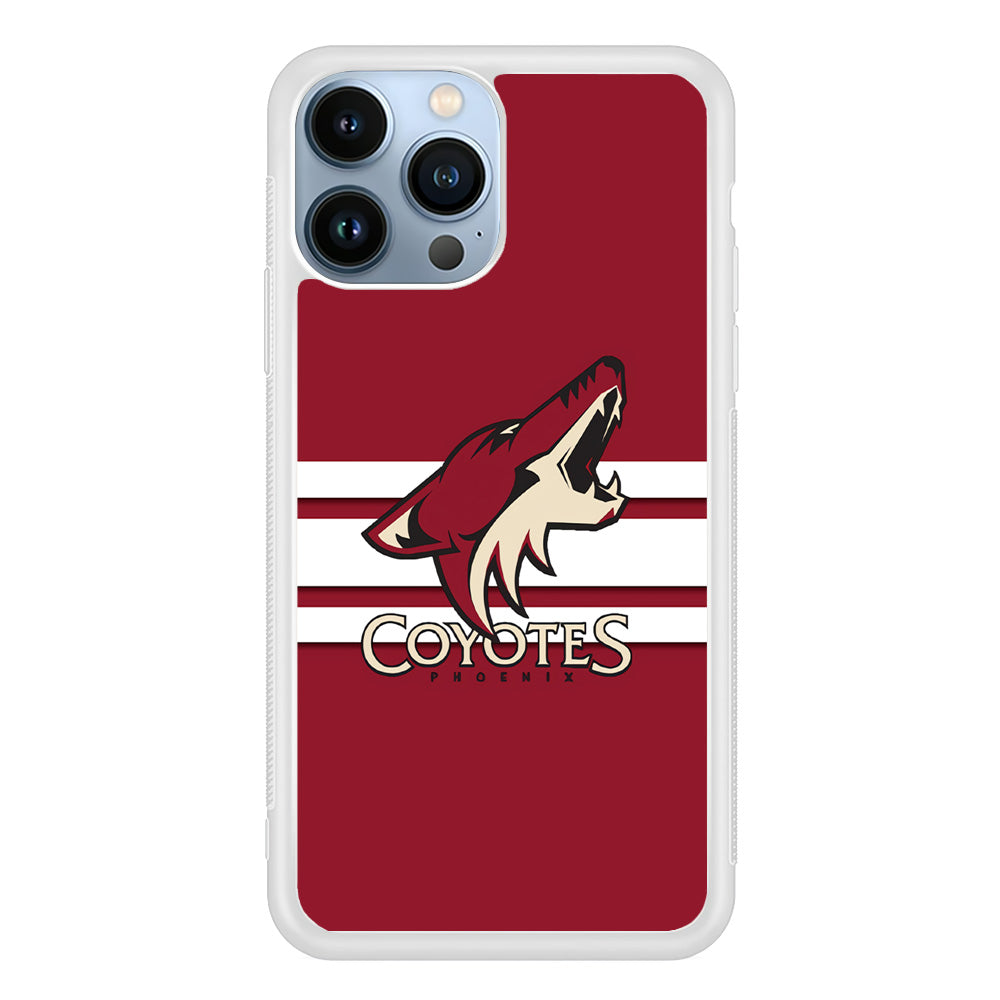 Hockey Arizona Coyotes NHL 001 iPhone 15 Pro Case-Phone Case-Rubber White (2D Case)-Altracase