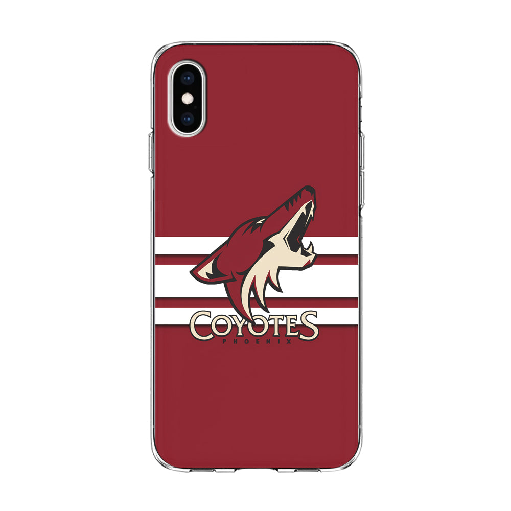 Hockey Arizona Coyotes NHL 001 iPhone Xs Case-Phone Case-Clear Soft Case-Altracase