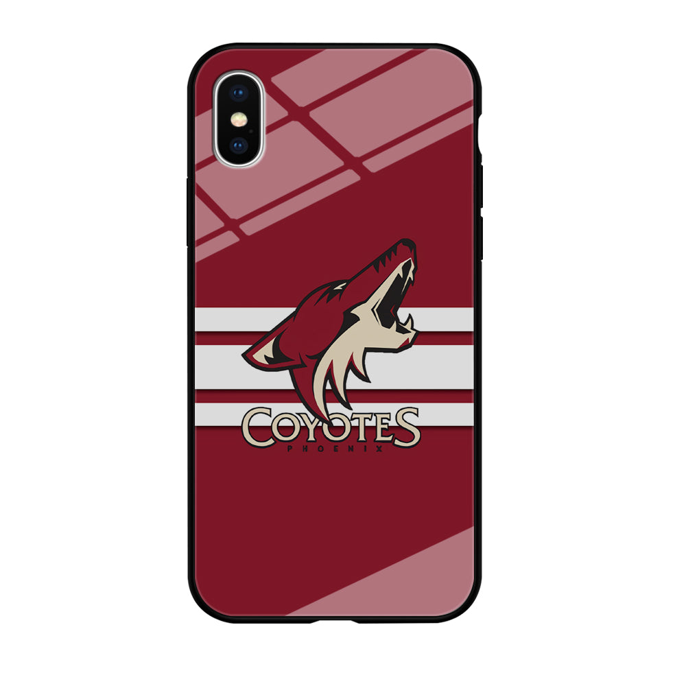 Hockey Arizona Coyotes NHL 001 iPhone Xs Case-Phone Case-Tempered Glass Case-Altracase