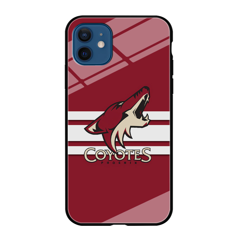 Hockey Arizona Coyotes NHL 001 iPhone 12 Case-Phone Case-Tempered Glass Case-Altracase