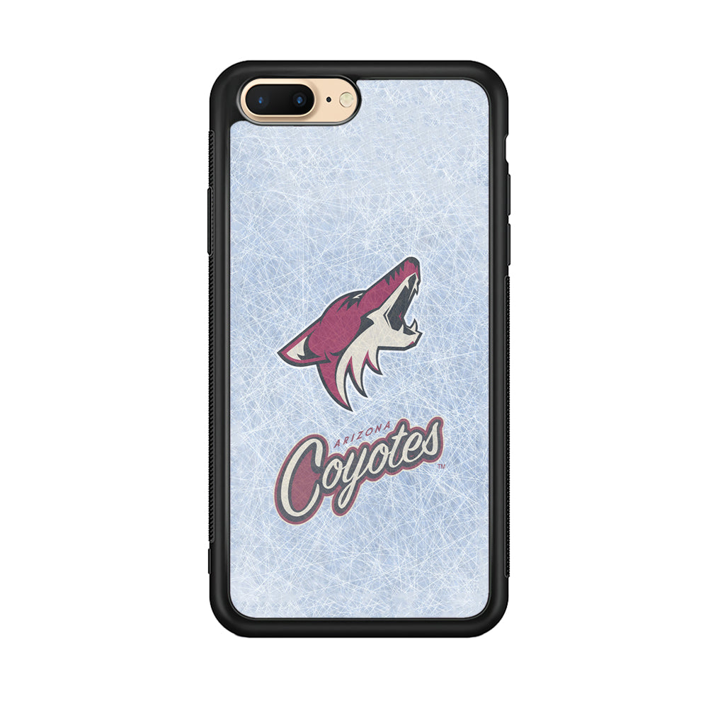 Hockey Arizona Coyotes NHL 002 iPhone 7 Plus Case-Phone Case-Rubber Black (2D Case)-Altracase