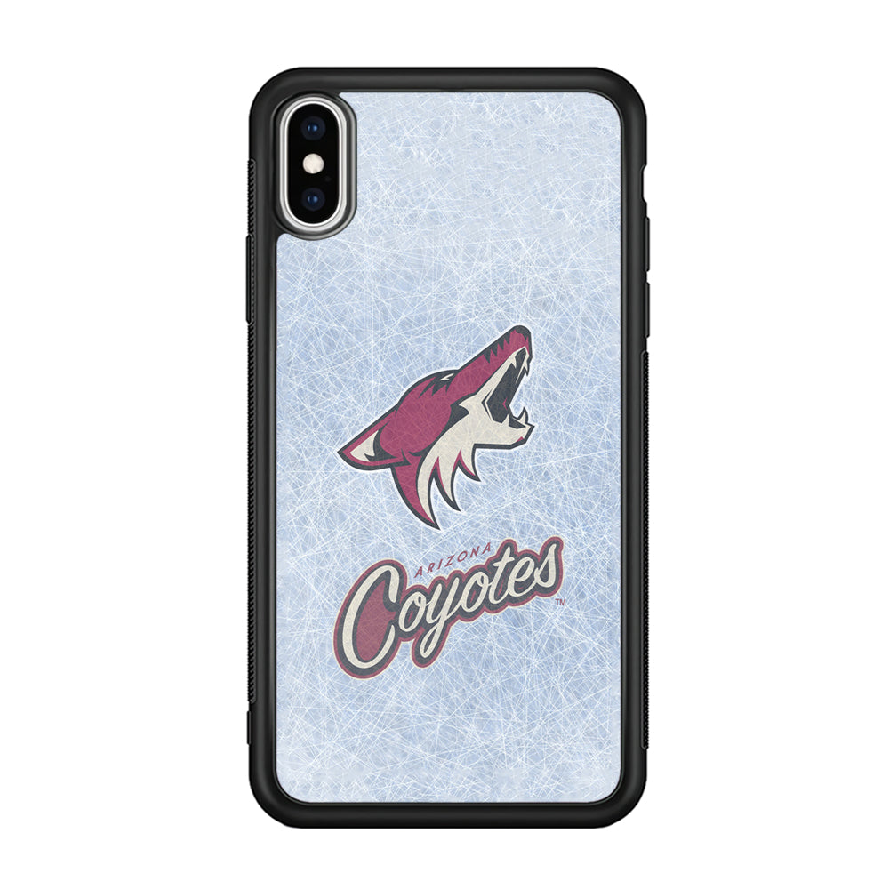 Hockey Arizona Coyotes NHL 002 iPhone Xs Case-Phone Case-Rubber Black (2D Case)-Altracase