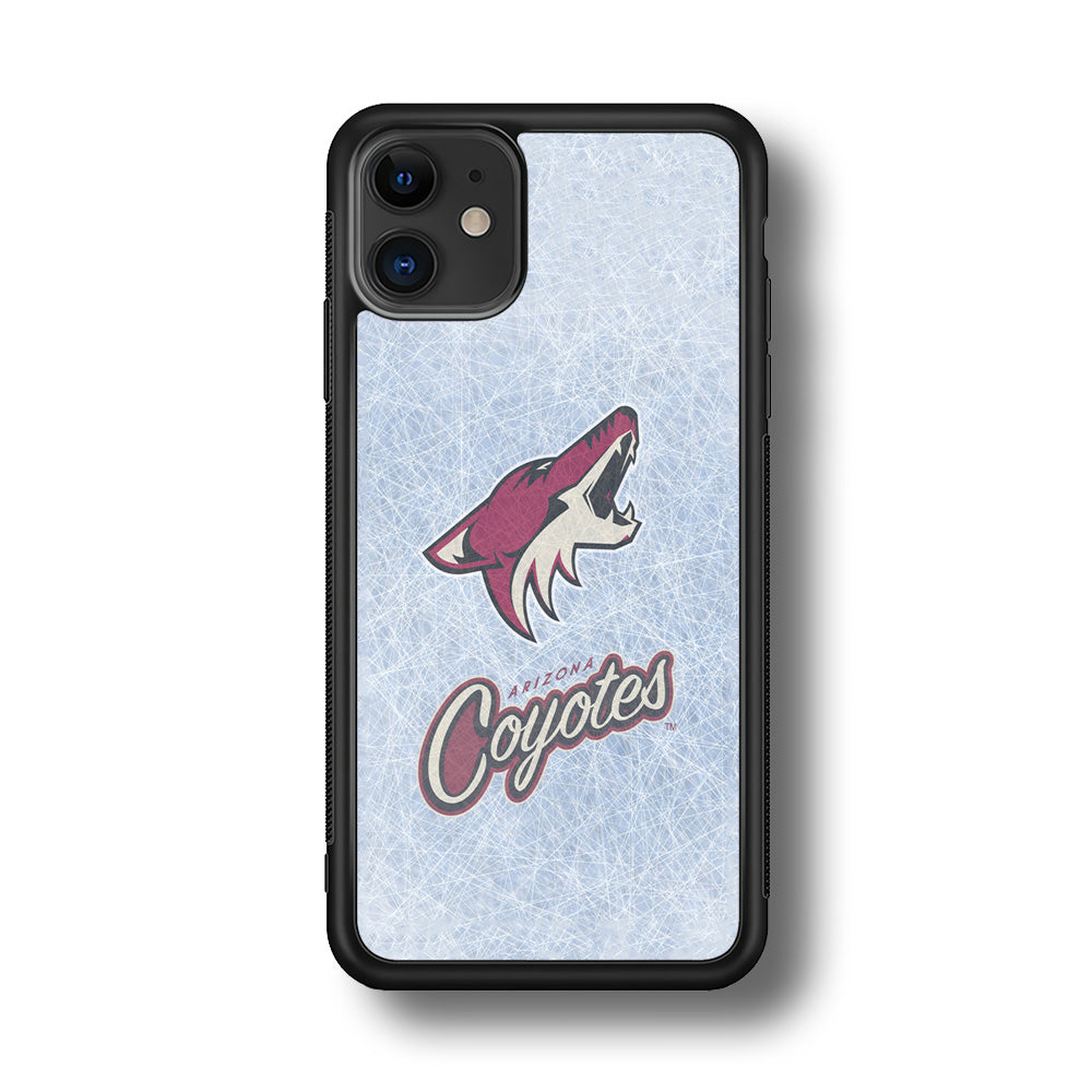 Hockey Arizona Coyotes NHL 002 iPhone 11 Case-Phone Case-Rubber Black (2D Case)-Altracase